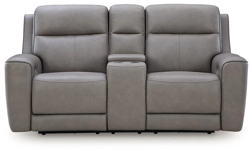 5Z-Comfort Power Reclining Loveseat with Console - Image 4