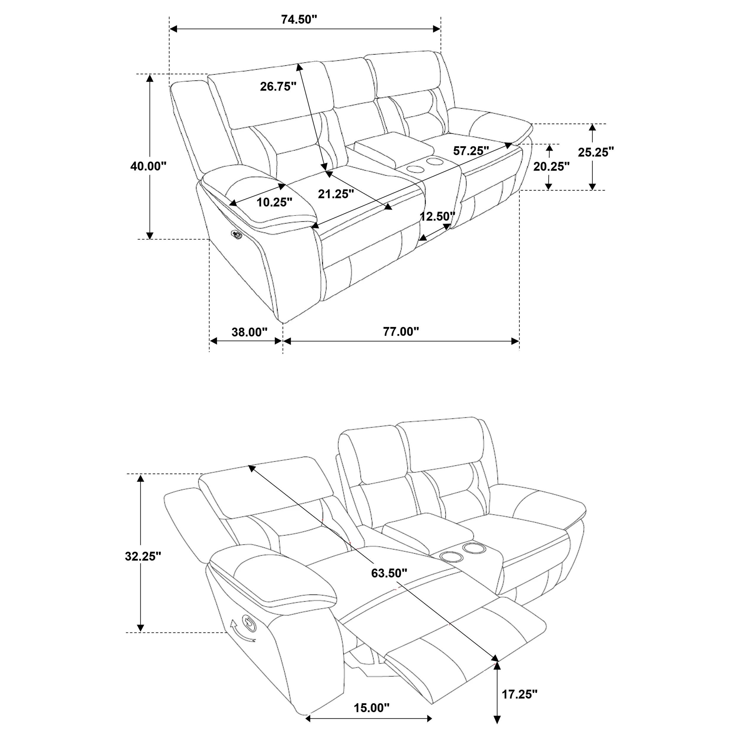 Greer Reclining Glider Loveseat - Image 9