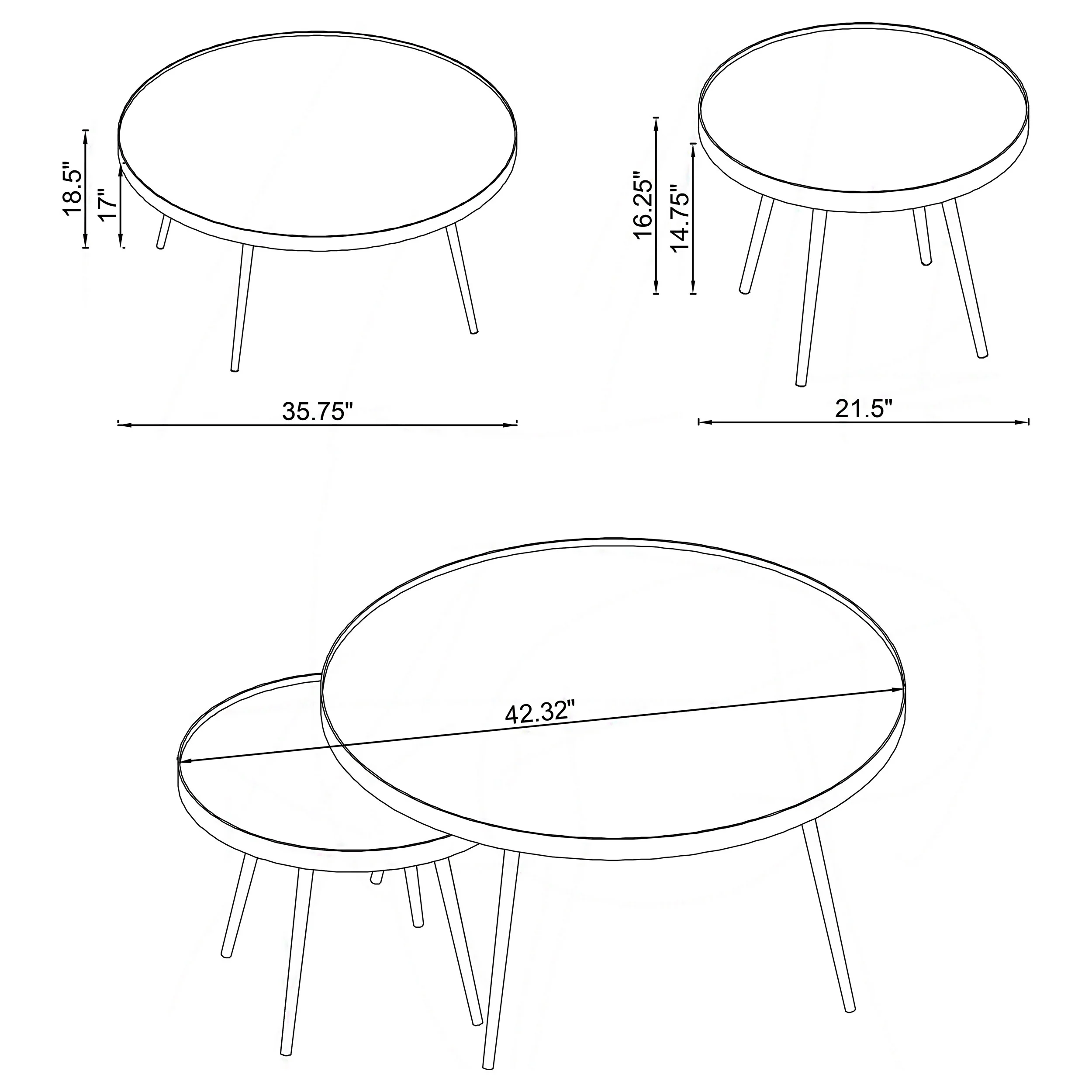 Kaelyn Nesting Coffee Table - Image 3