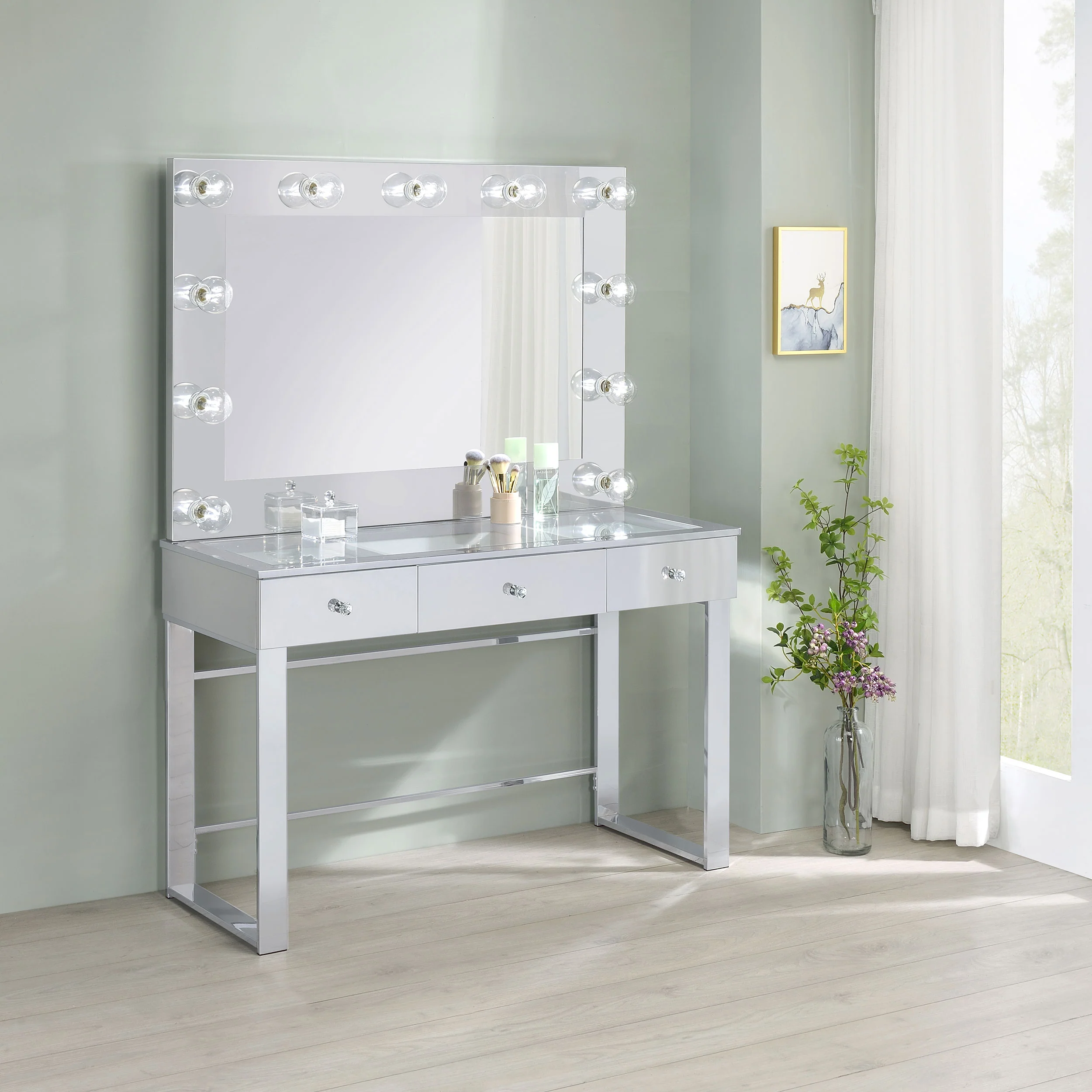 Umbridge Makeup Vanity Table with LED Mirror - Image 2