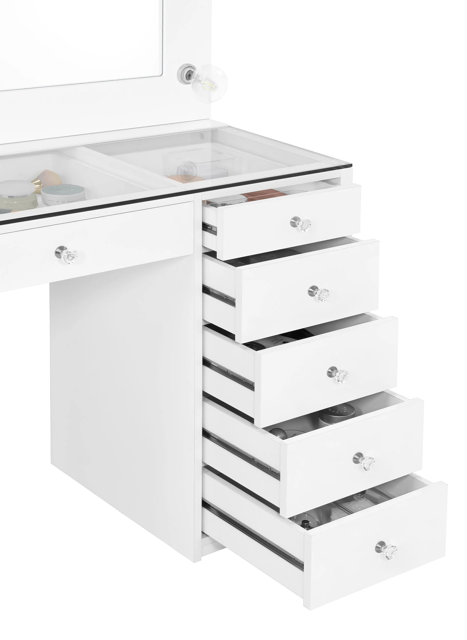 Acena Makeup Vanity Table with LED Mirror - Image 5