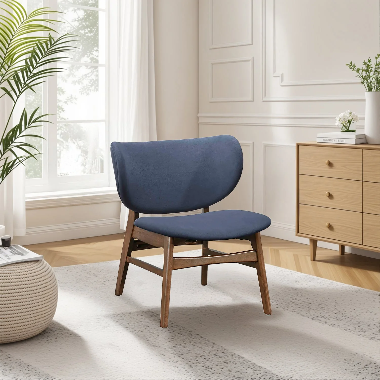 Adler Upholstered Lounge Chair-Blue - Image 8