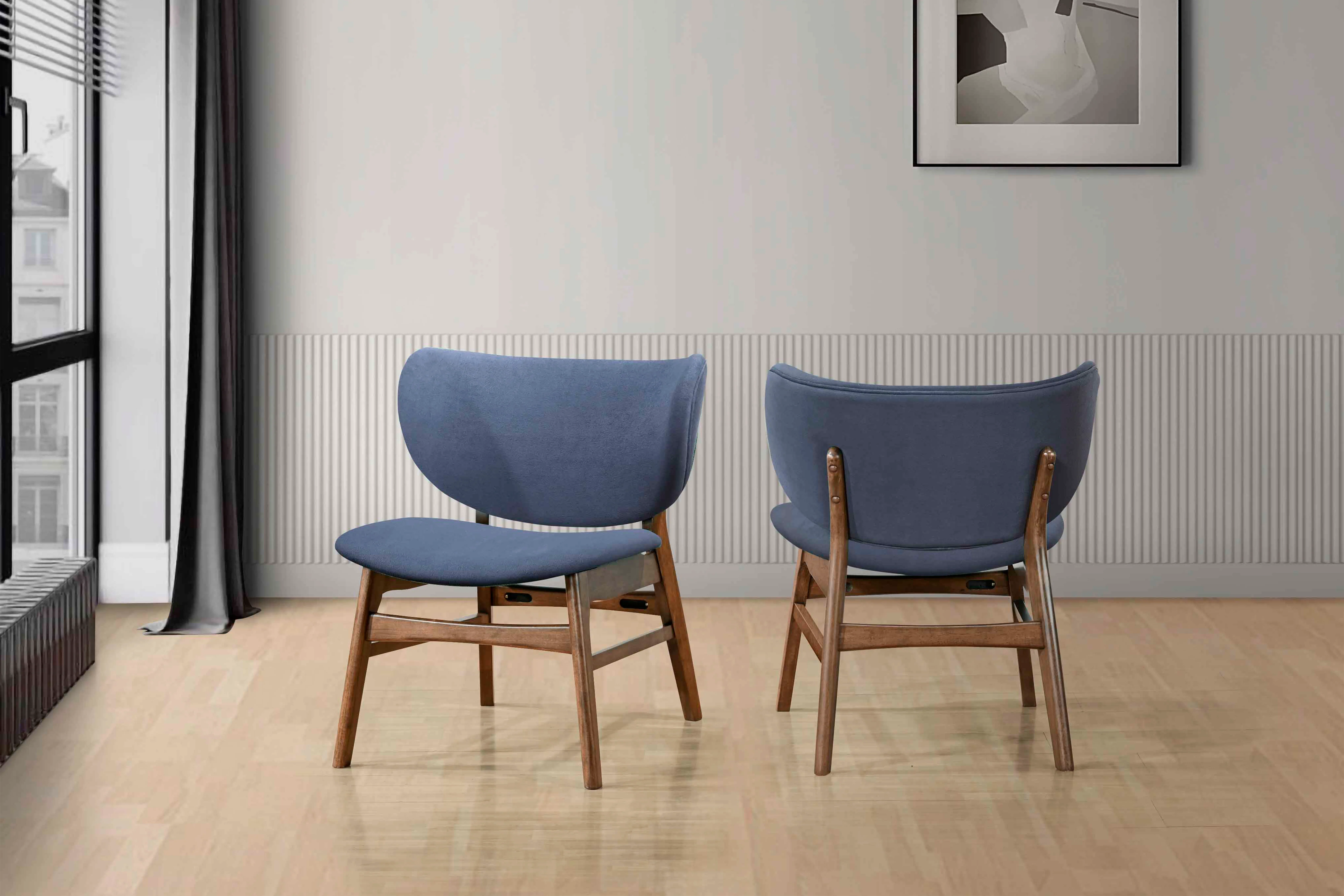 Adler Upholstered Lounge Chair-Blue - Image 9