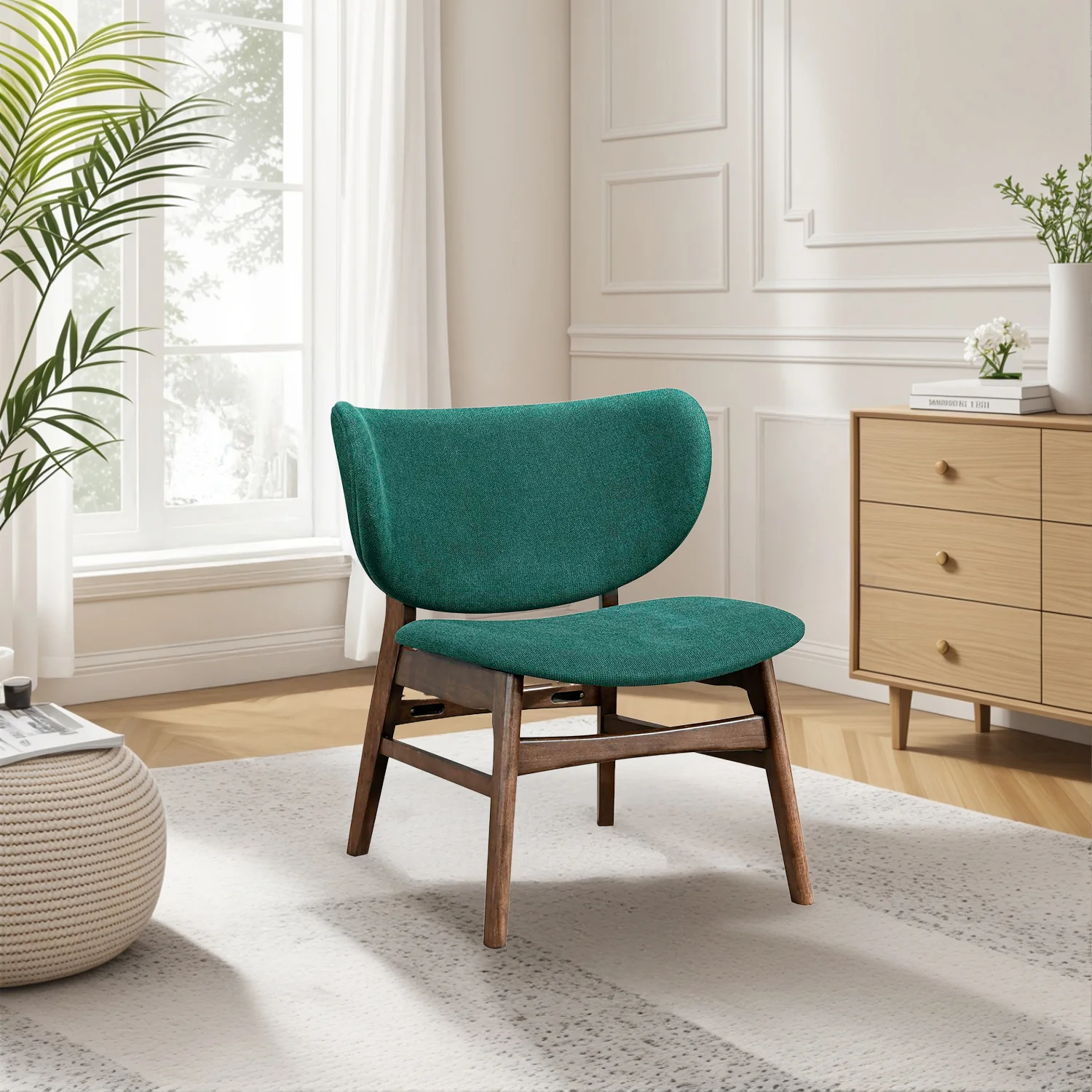 Adler Upholstered Lounge Chair-Green - Image 8