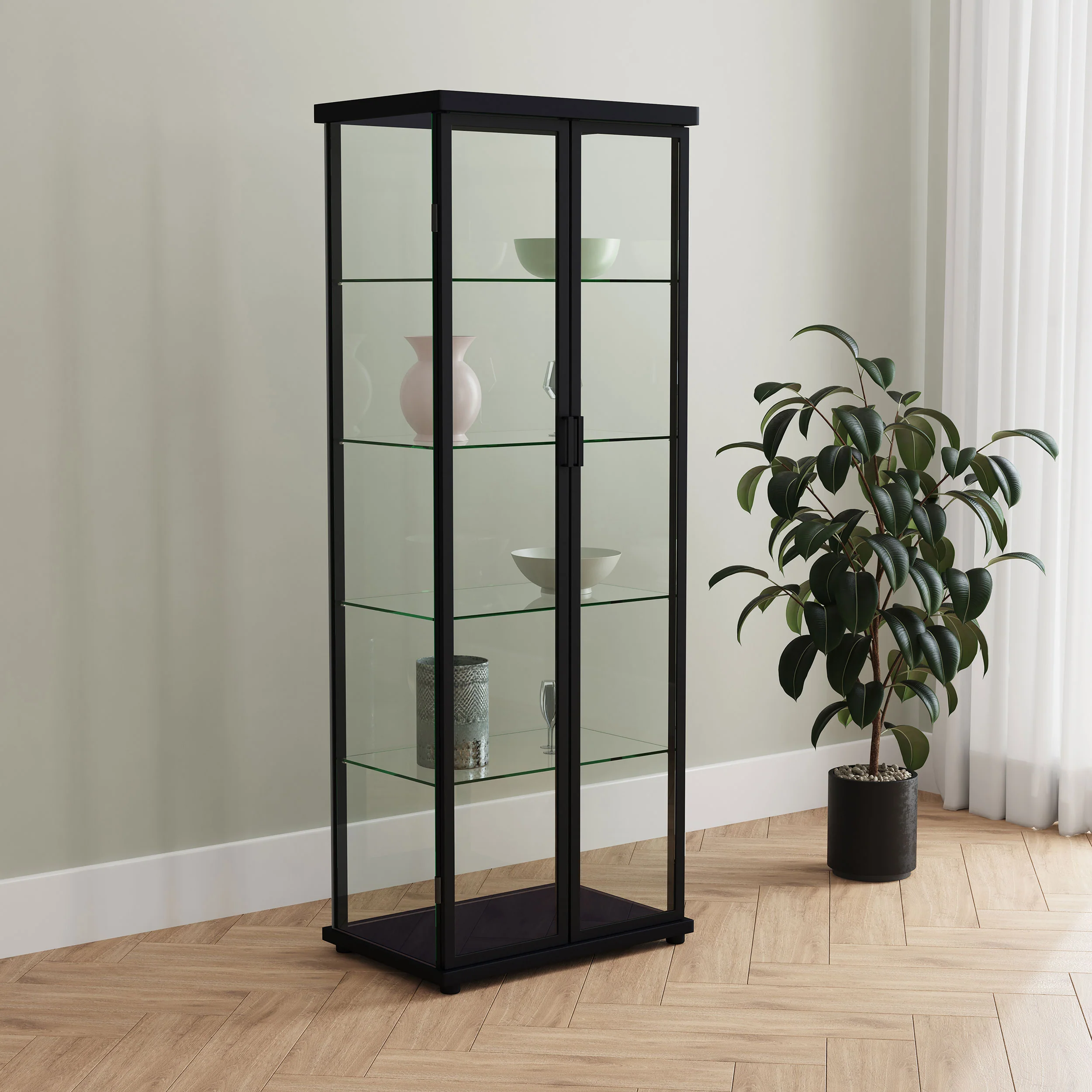 Aero Curio Cabinet with LED Lighting - Image 16