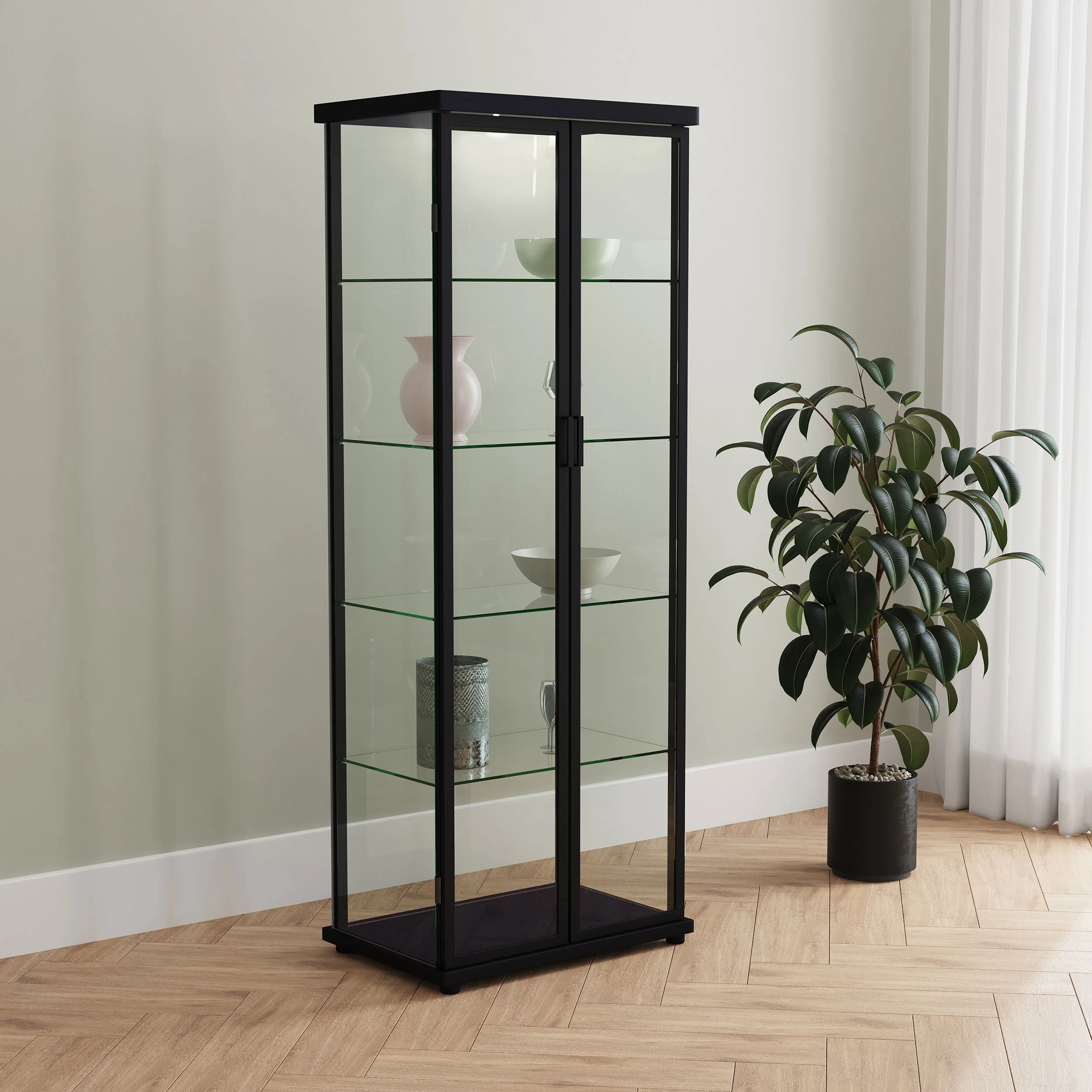 Aero Curio Cabinet with LED Lighting - Image 17
