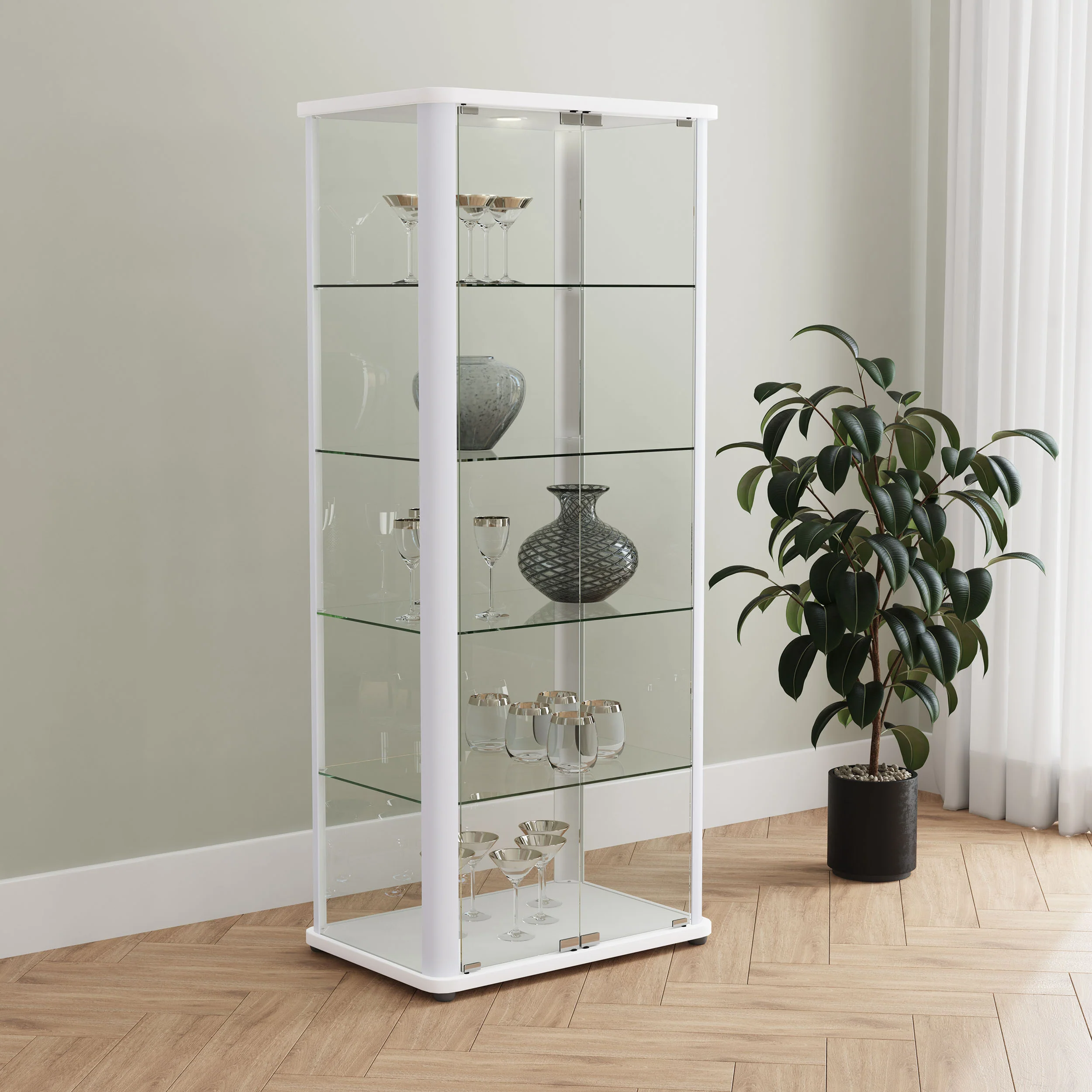 Aero Curio Cabinet with LED Lighting - Image 3
