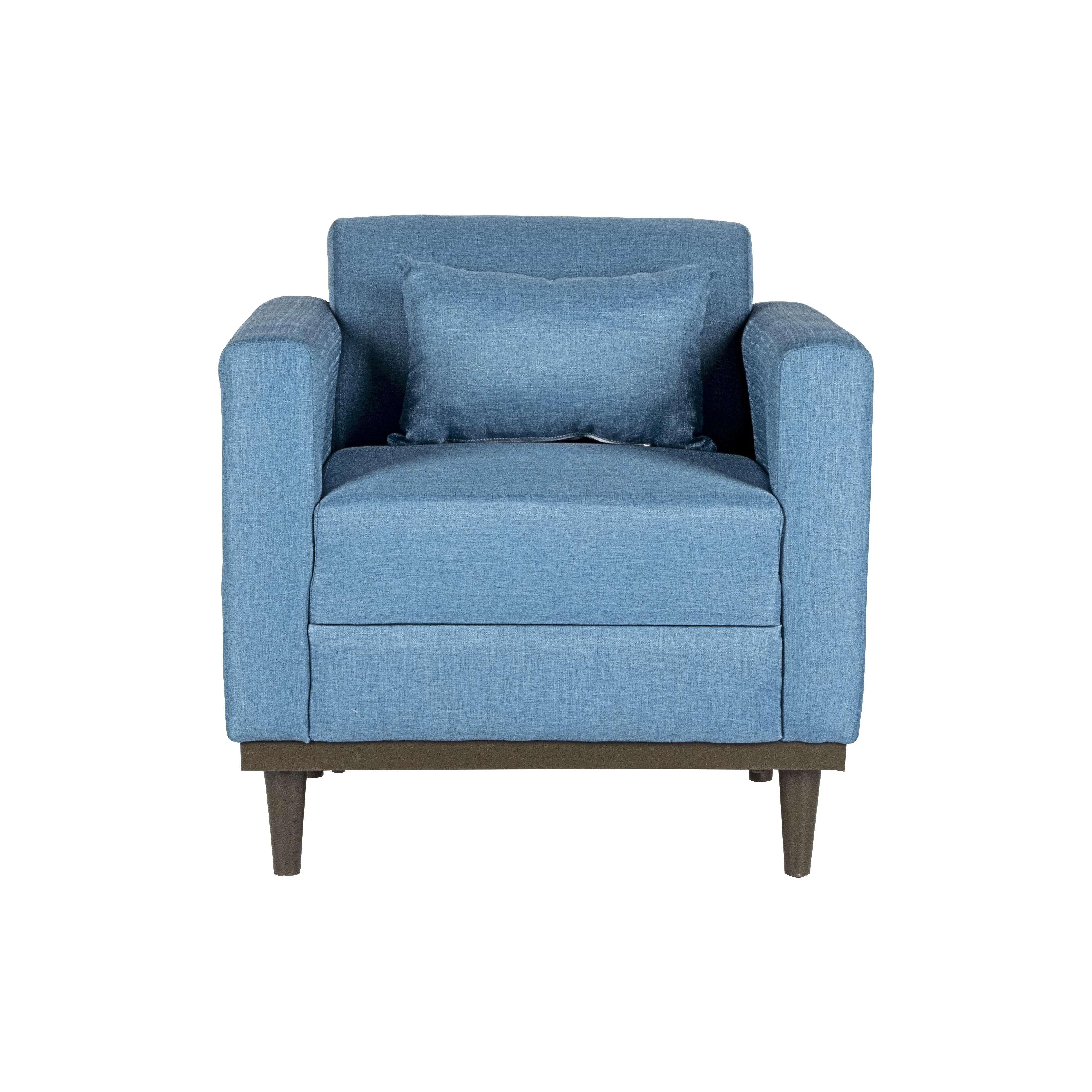 AIDEN CHAIR W/1 THROW PILLOW-BLUE - Image 4