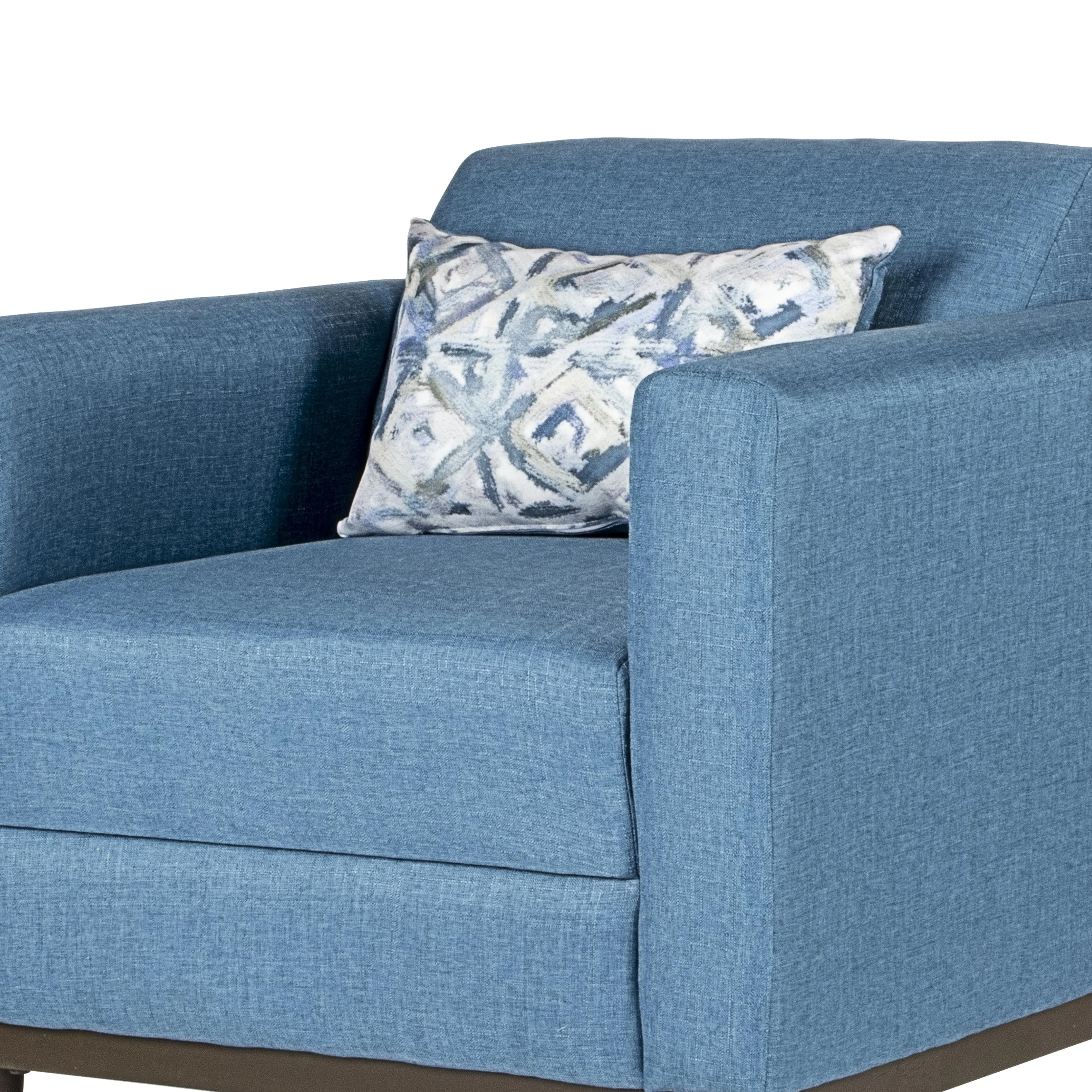 AIDEN CHAIR W/1 THROW PILLOW-BLUE - Image 7