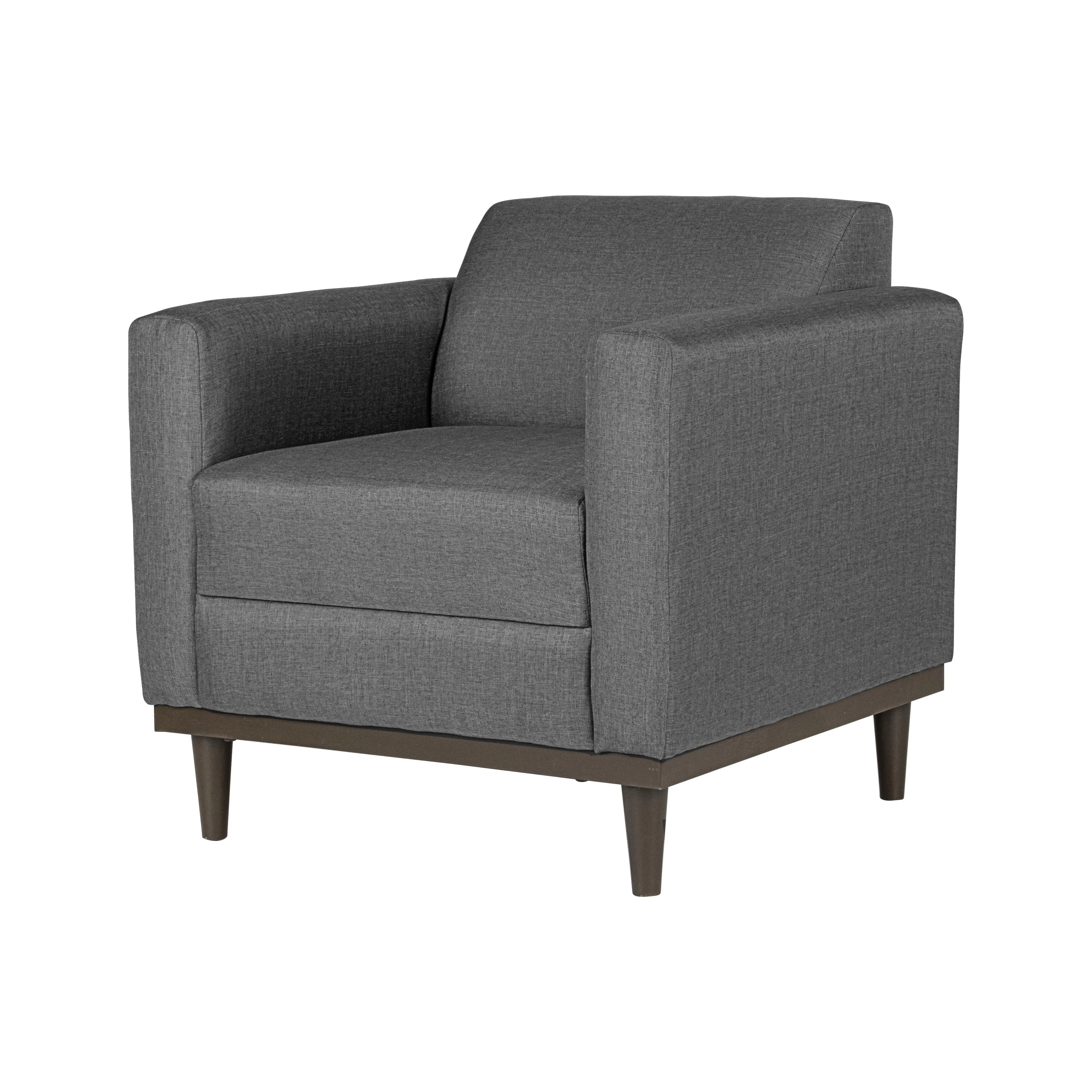 AIDEN CHAIR W/1 THROW PILLOW-SILVER GRAY - Image 4