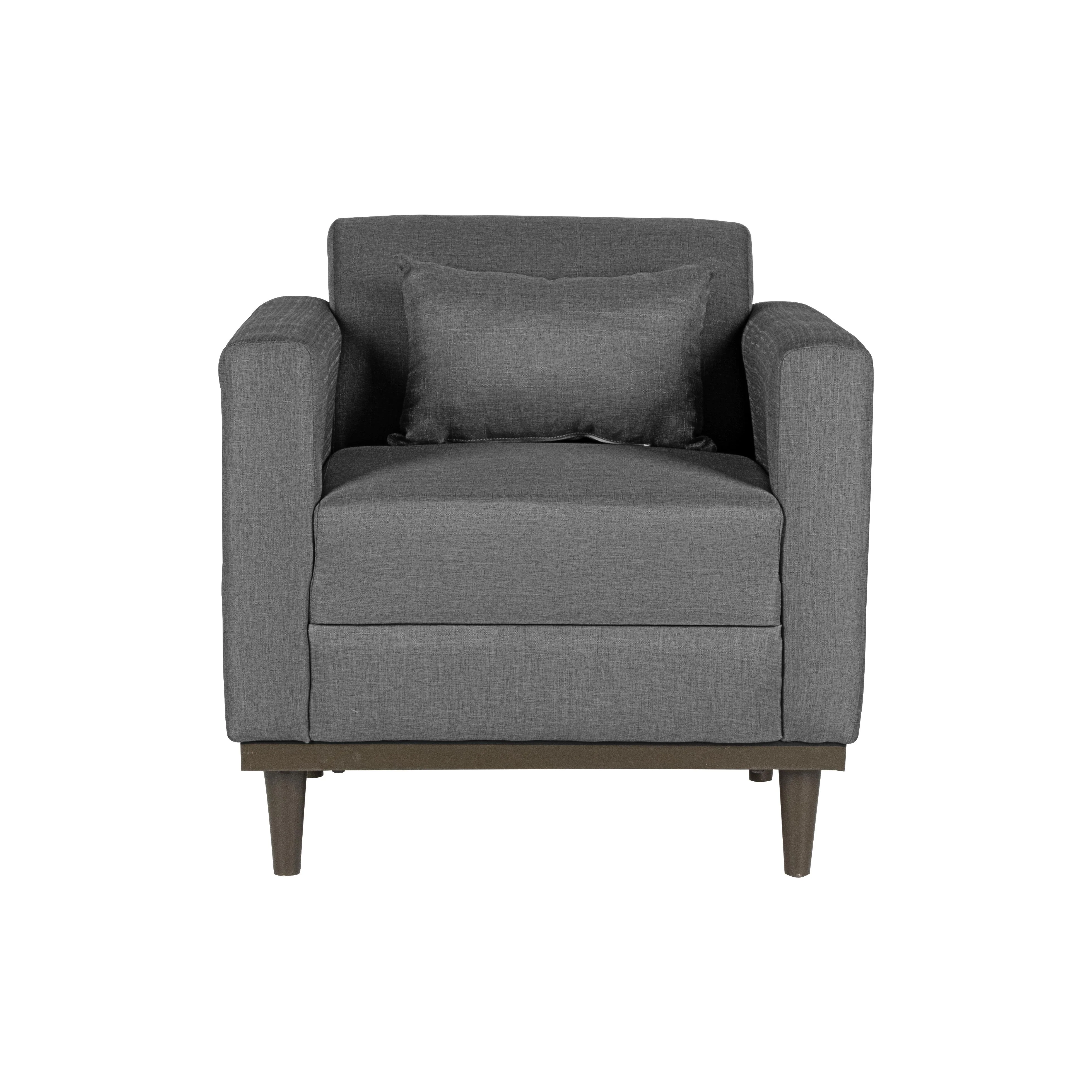 AIDEN CHAIR W/1 THROW PILLOW-SILVER GRAY - Image 6