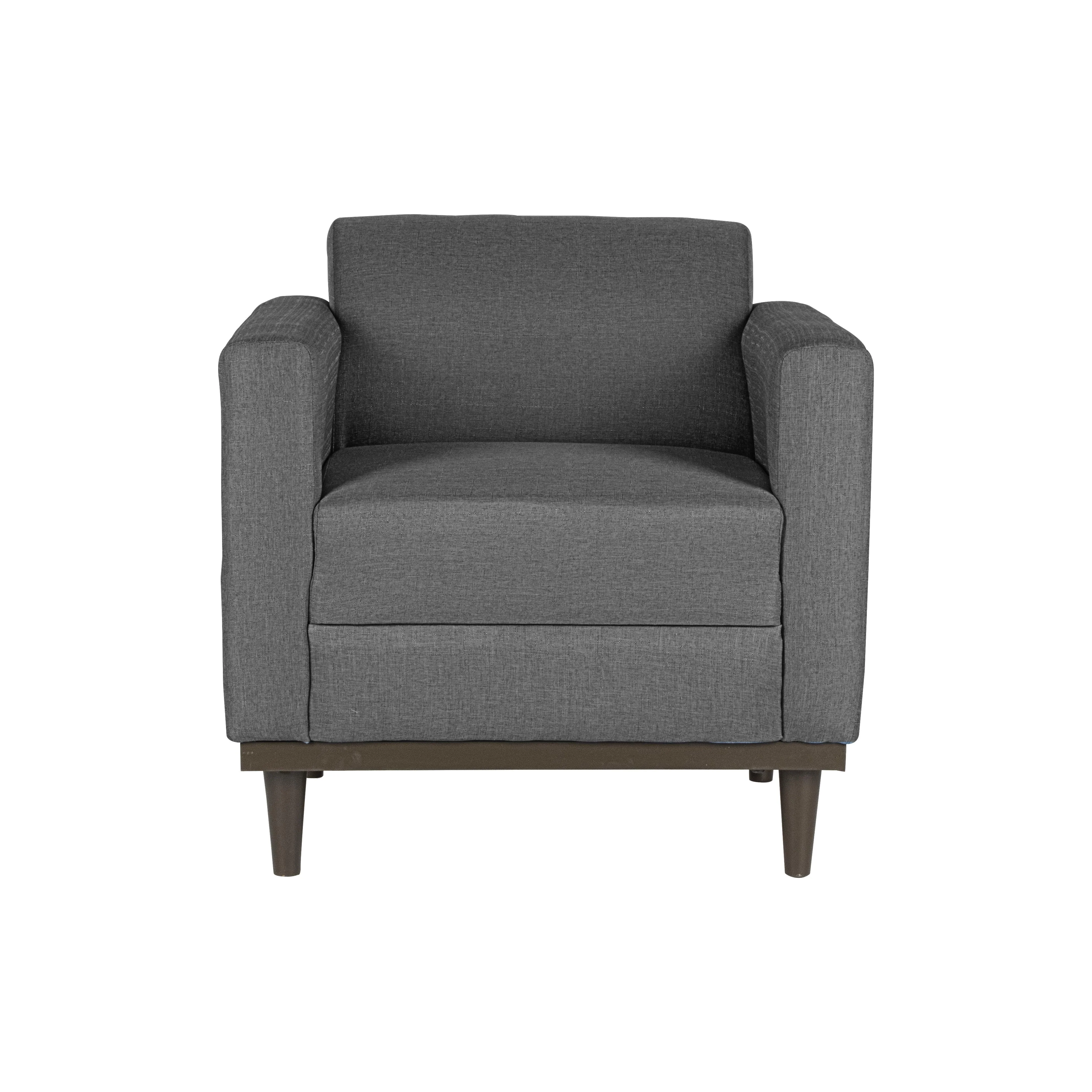 AIDEN CHAIR W/1 THROW PILLOW-SILVER GRAY - Image 7