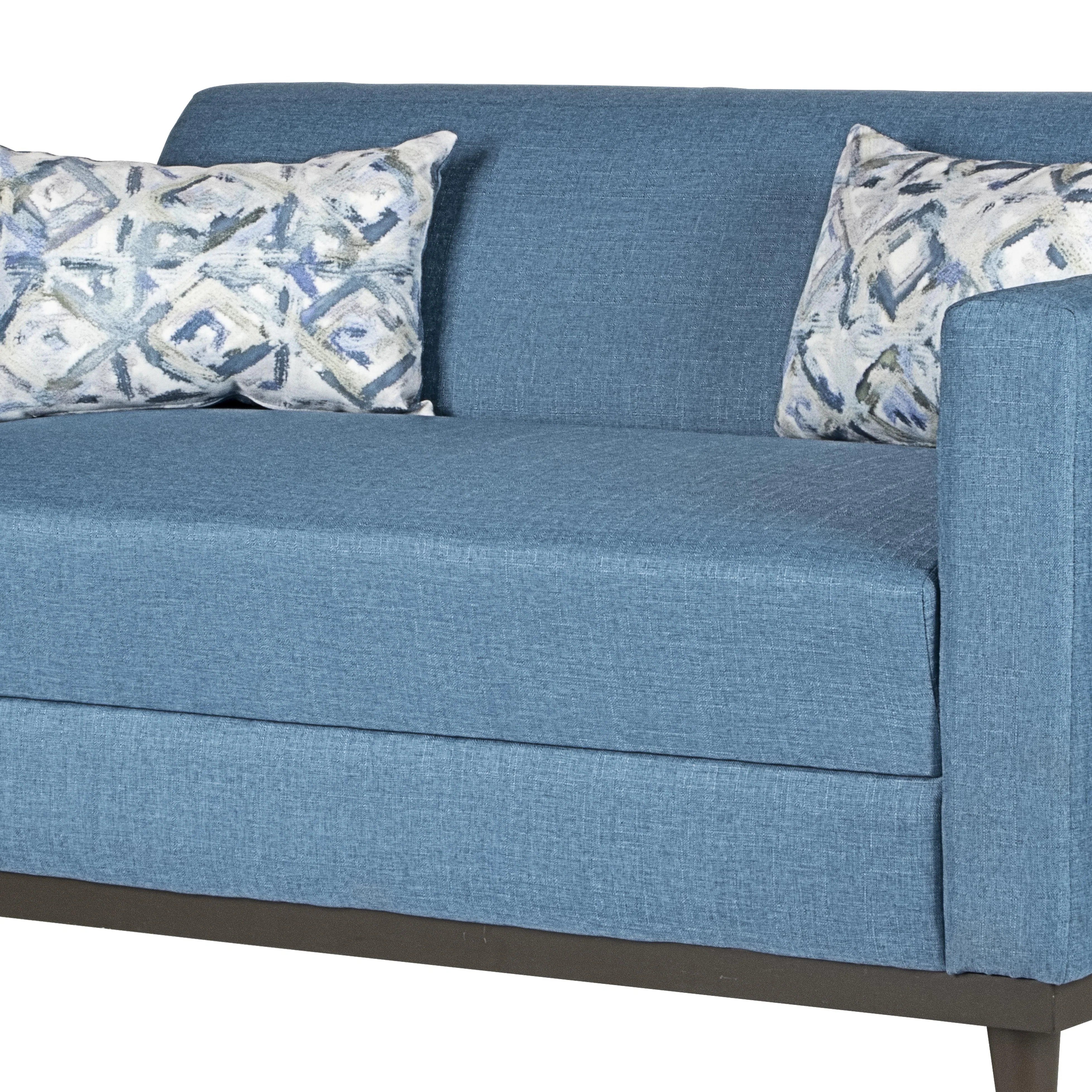 AIDEN LOVESEAT W/2 THROW PILLOWS-BLUE - Image 7