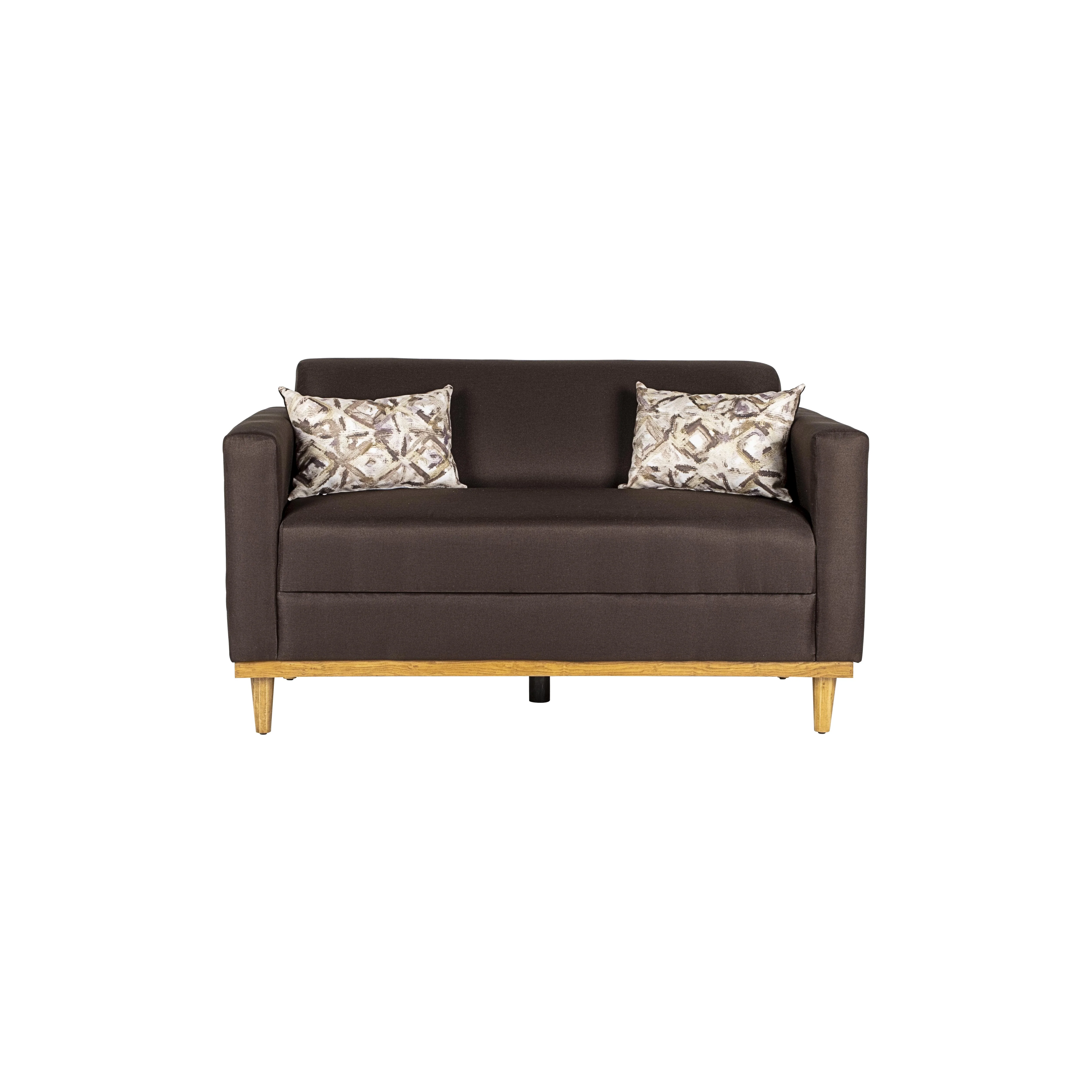 AIDEN LOVESEAT W/2 THROW PILLOWS-CHOCOLATE - Image 3
