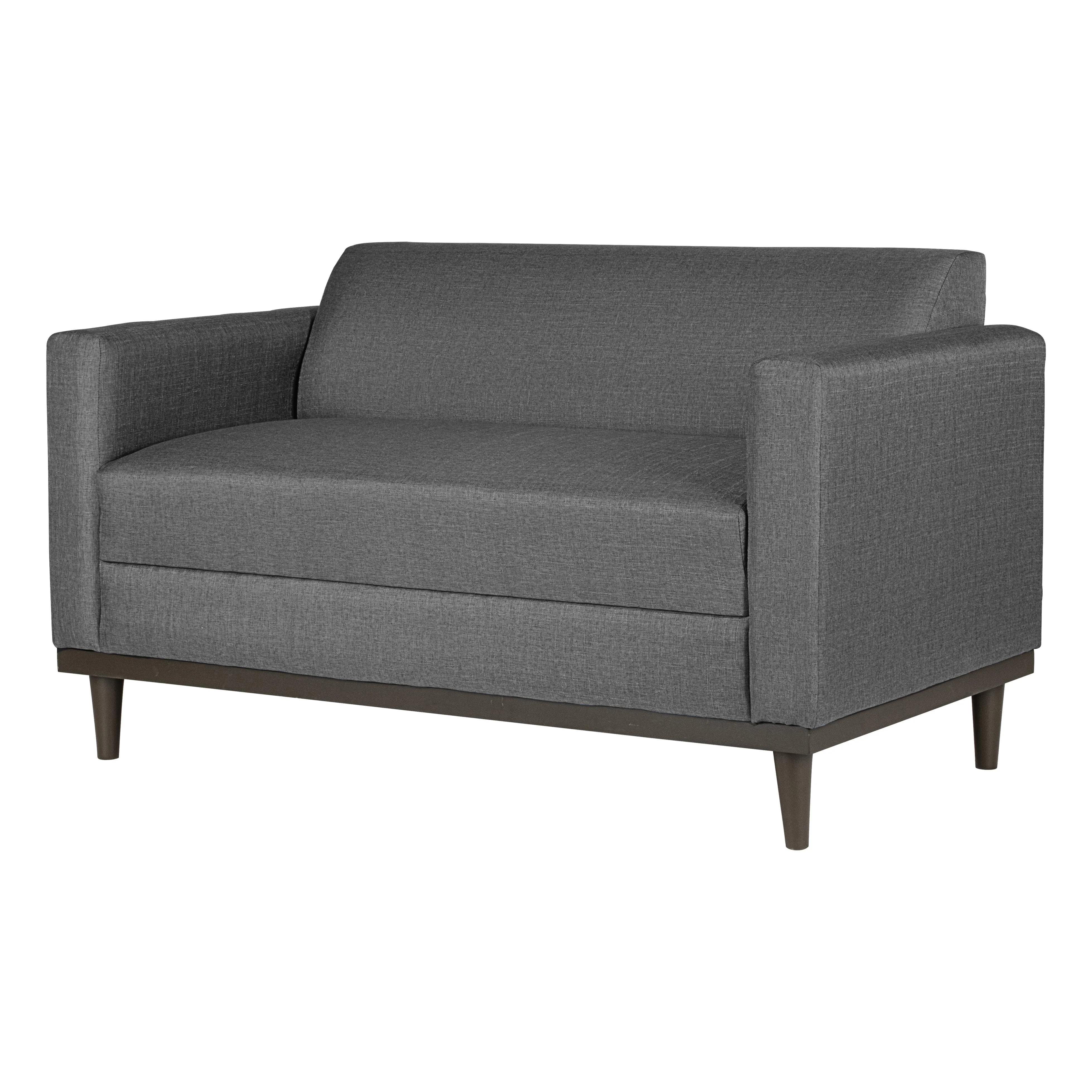 AIDEN LOVESEAT W/2 THROW PILLOWS-SILVER GRAY - Image 4