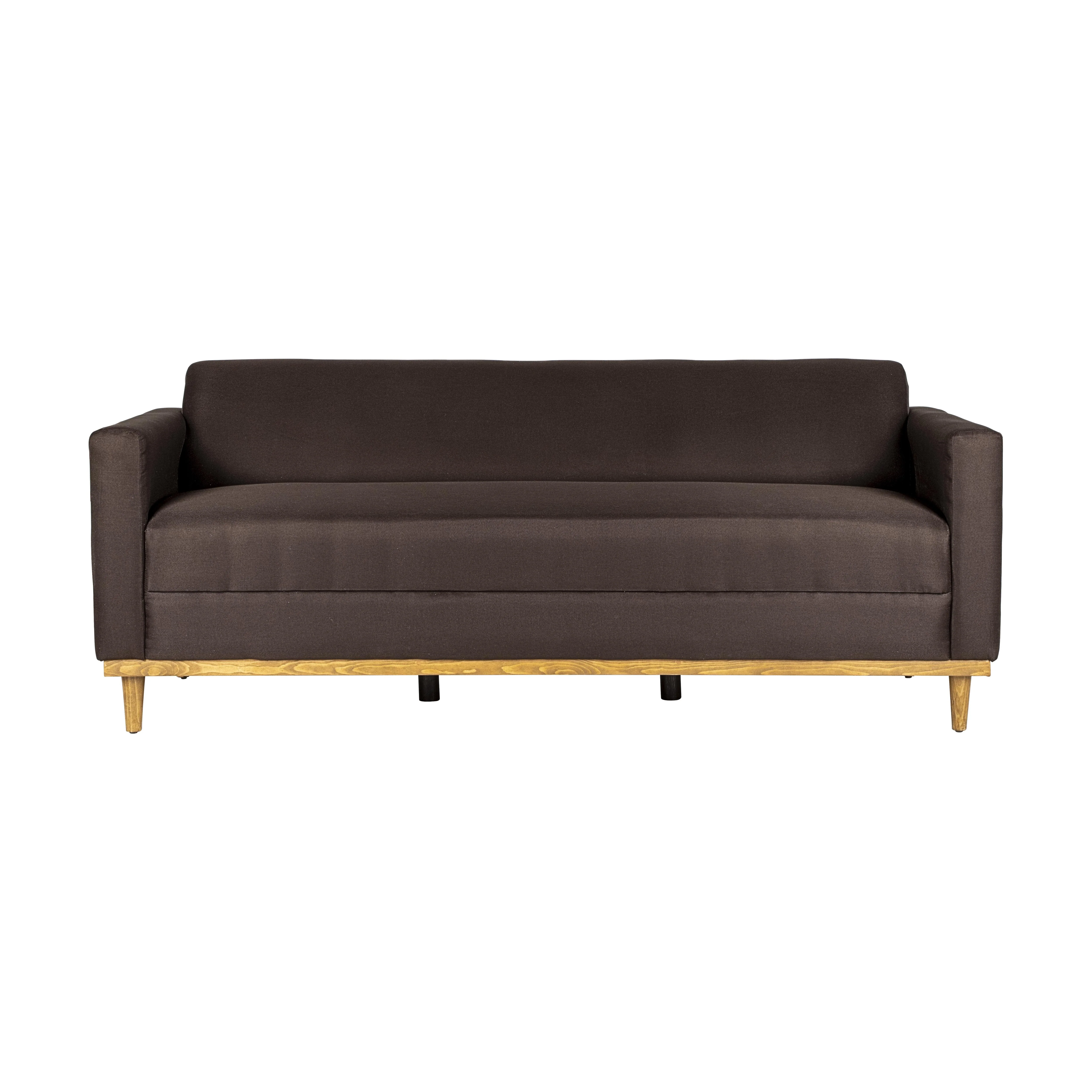 AIDEN SOFA W/3 THROW PILLOWS-CHOCOLATE - Image 5