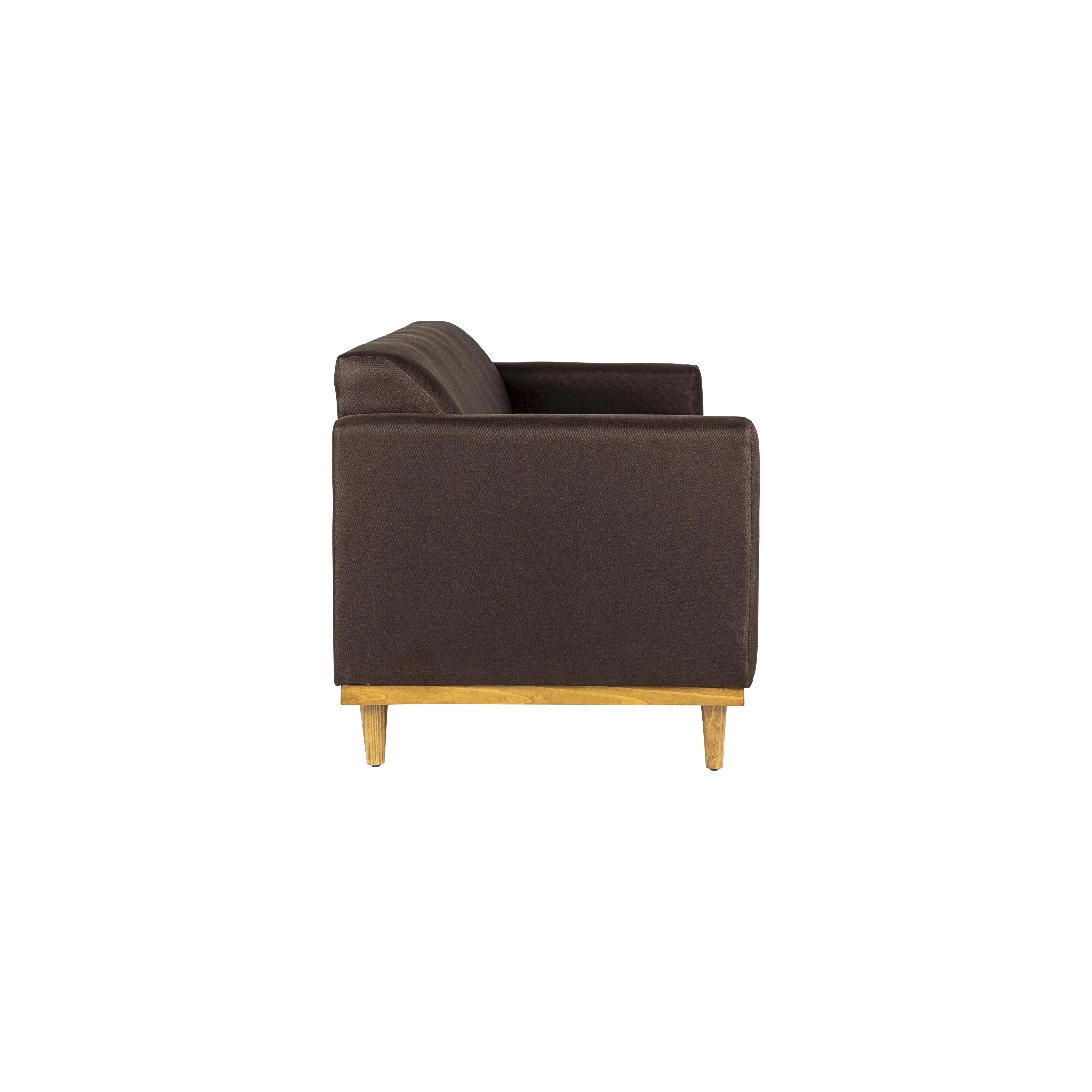 AIDEN SOFA W/3 THROW PILLOWS-CHOCOLATE - Image 6