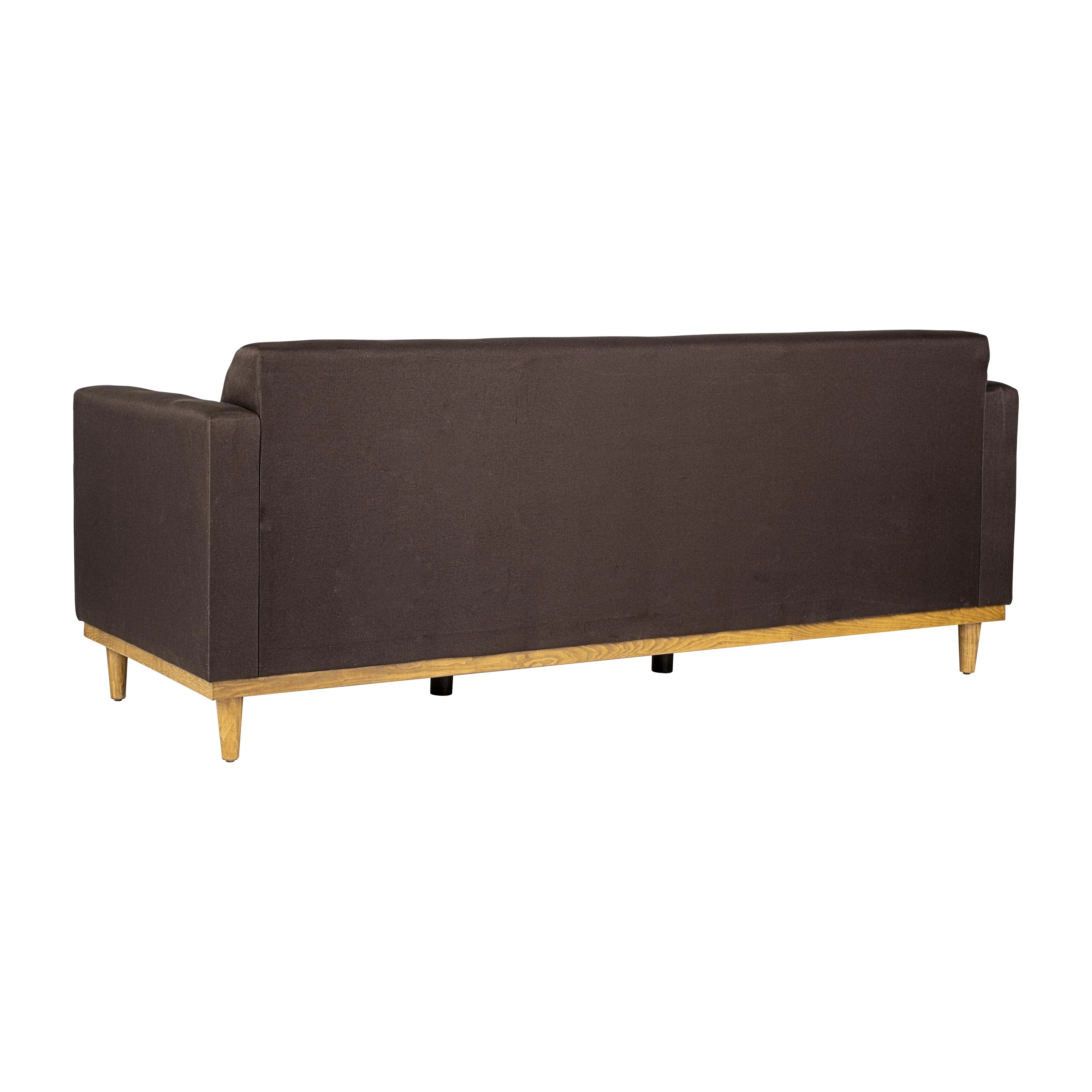 AIDEN SOFA W/3 THROW PILLOWS-CHOCOLATE - Image 7