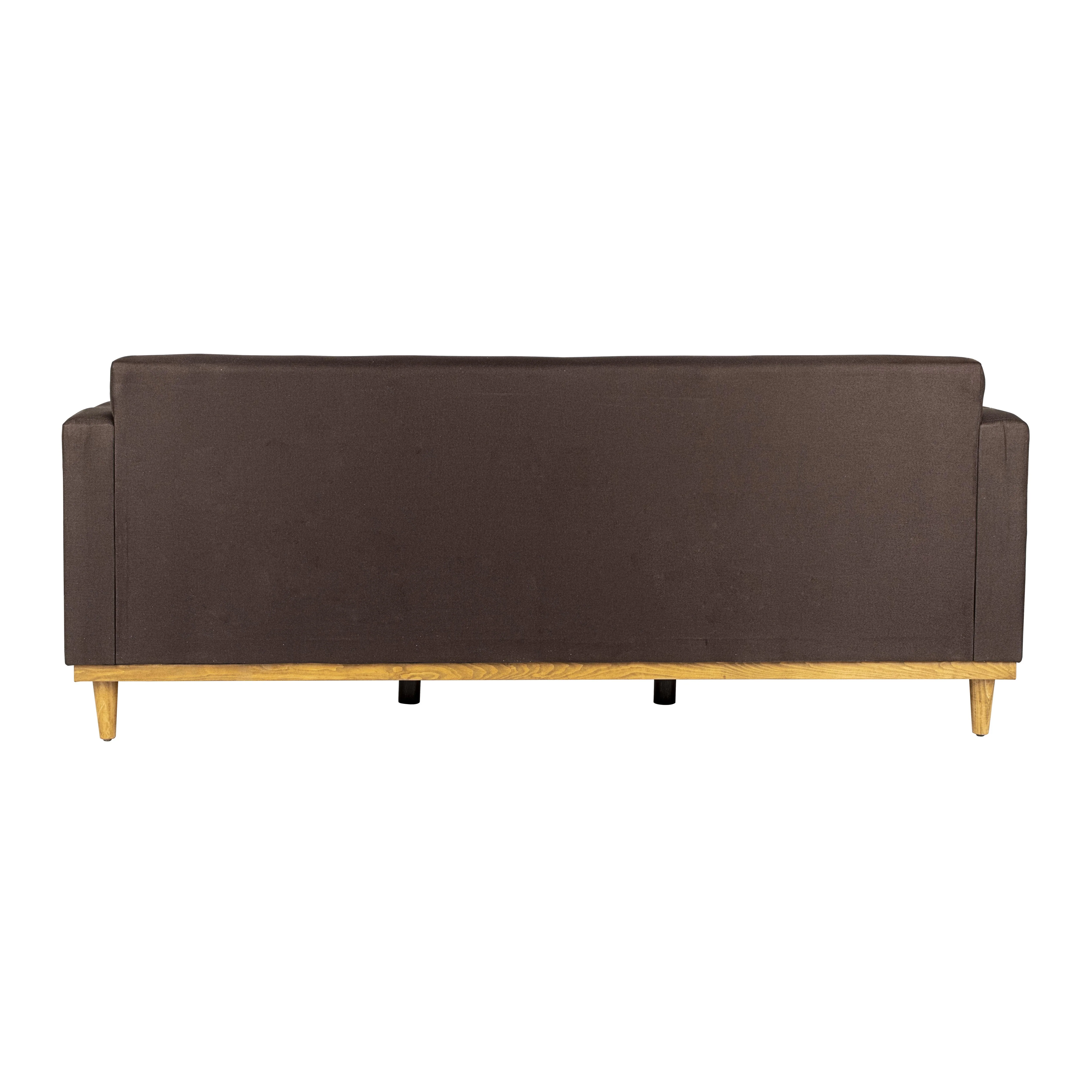AIDEN SOFA W/3 THROW PILLOWS-CHOCOLATE - Image 8
