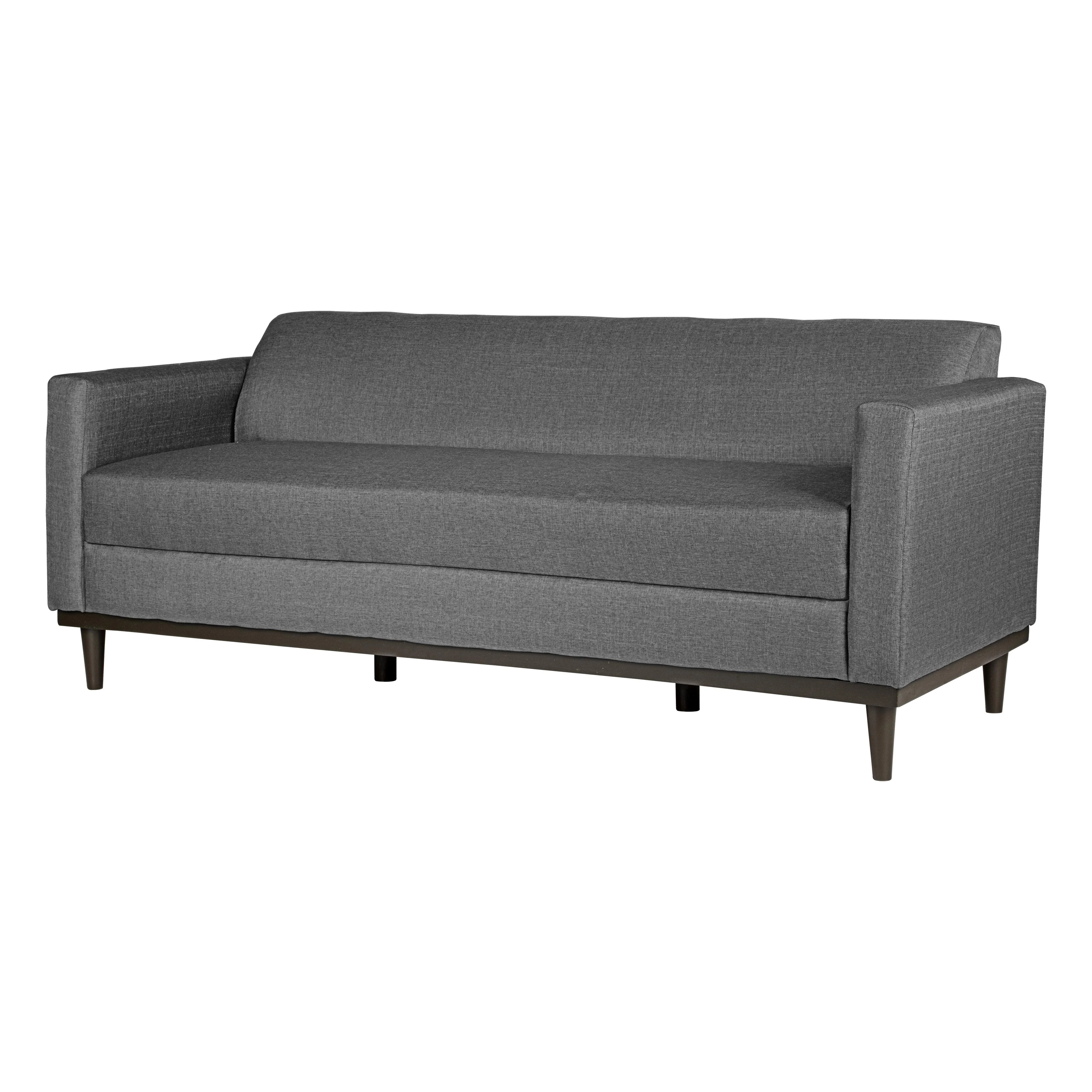 AIDEN SOFA W/3 THROW PILLOWS-SILVER GRAY - Image 4