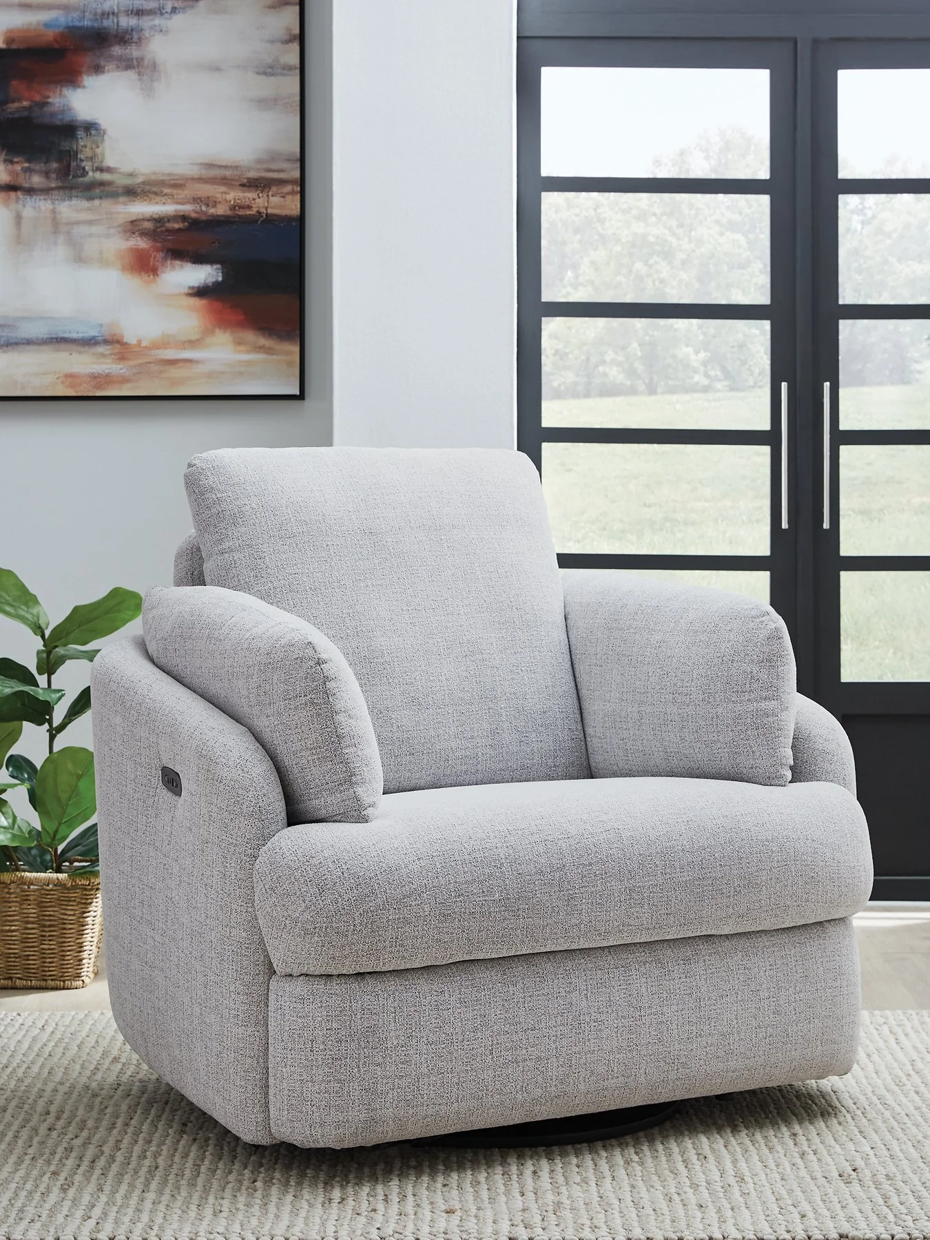 Alainmont Next-Gen Nuvella Swivel Power Recliner - Image 2