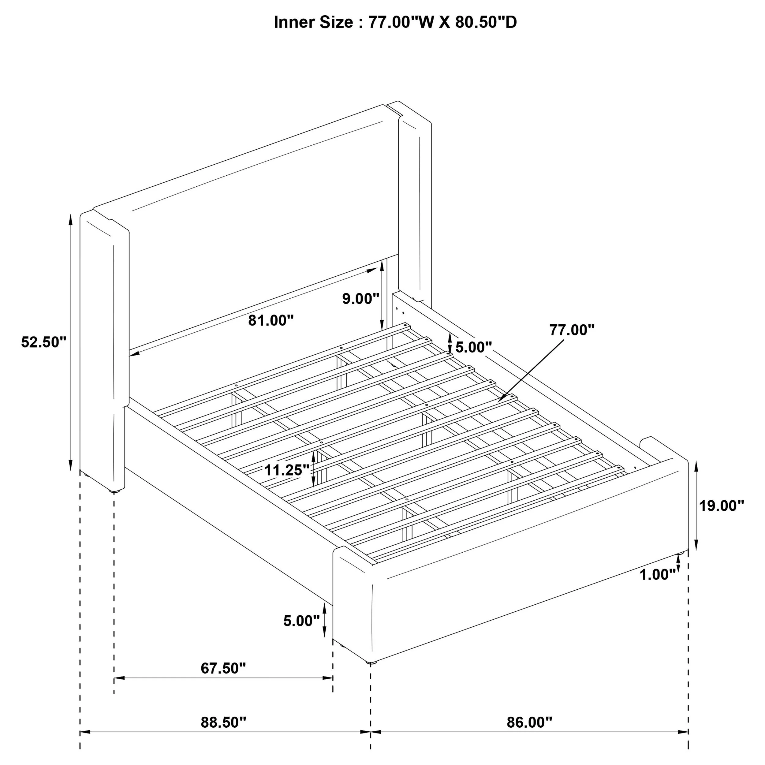 Alamosa Wingback Platform Bed - Image 16