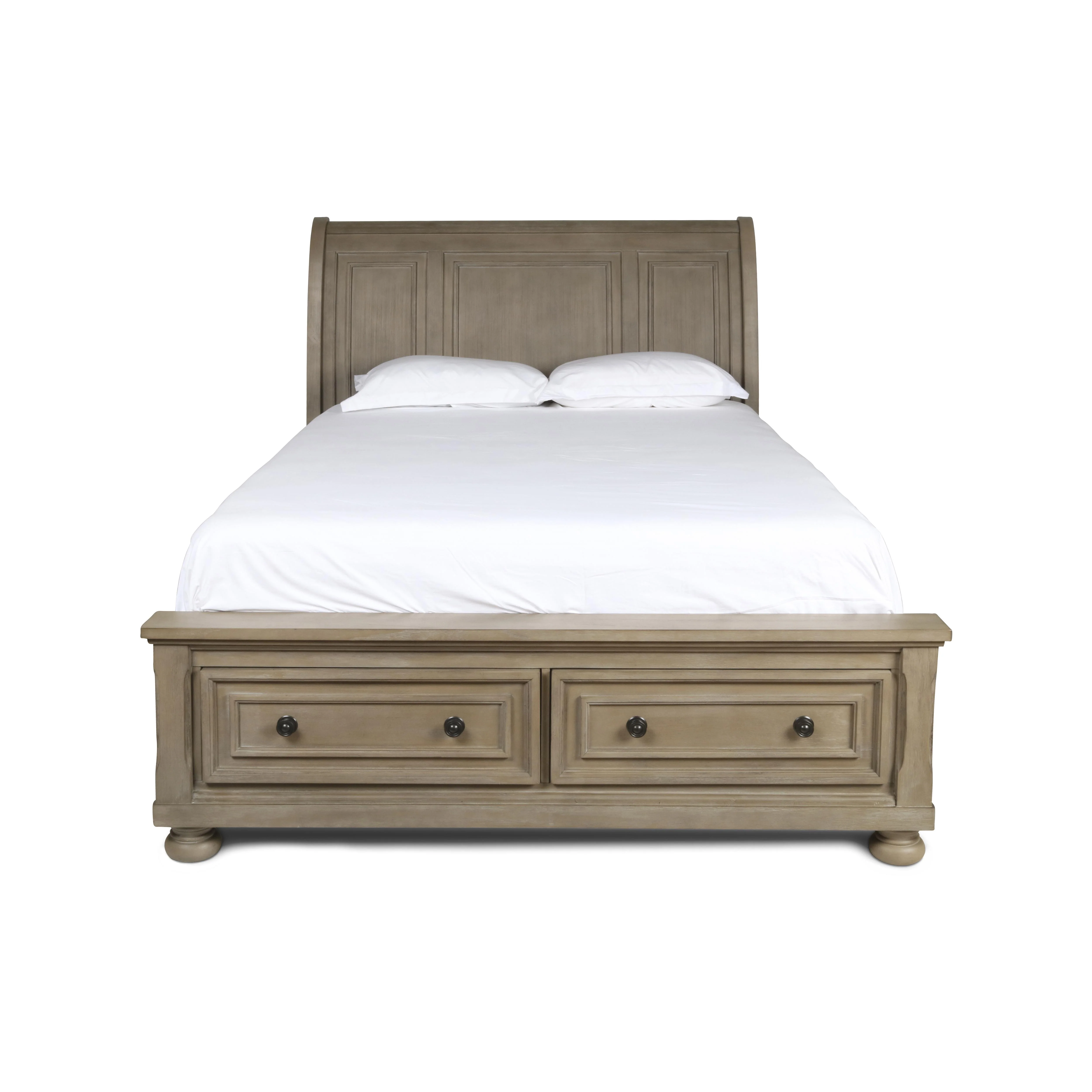 ALLEGRA Eastern King-California King K STORAGE FOOTBOARD & SLATS-PEWTER