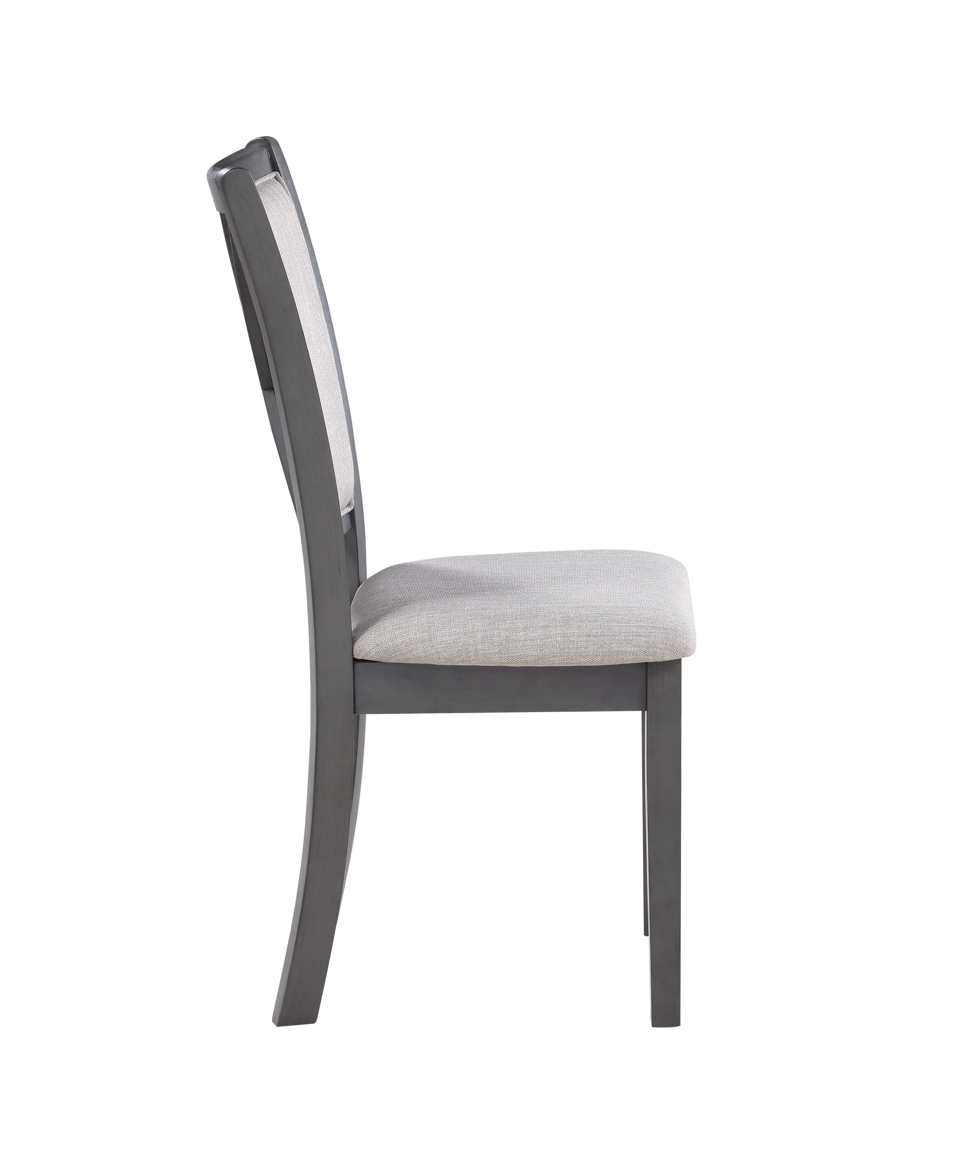 Amy 5 Pc 47" Round Dining Set-Gray - Image 3