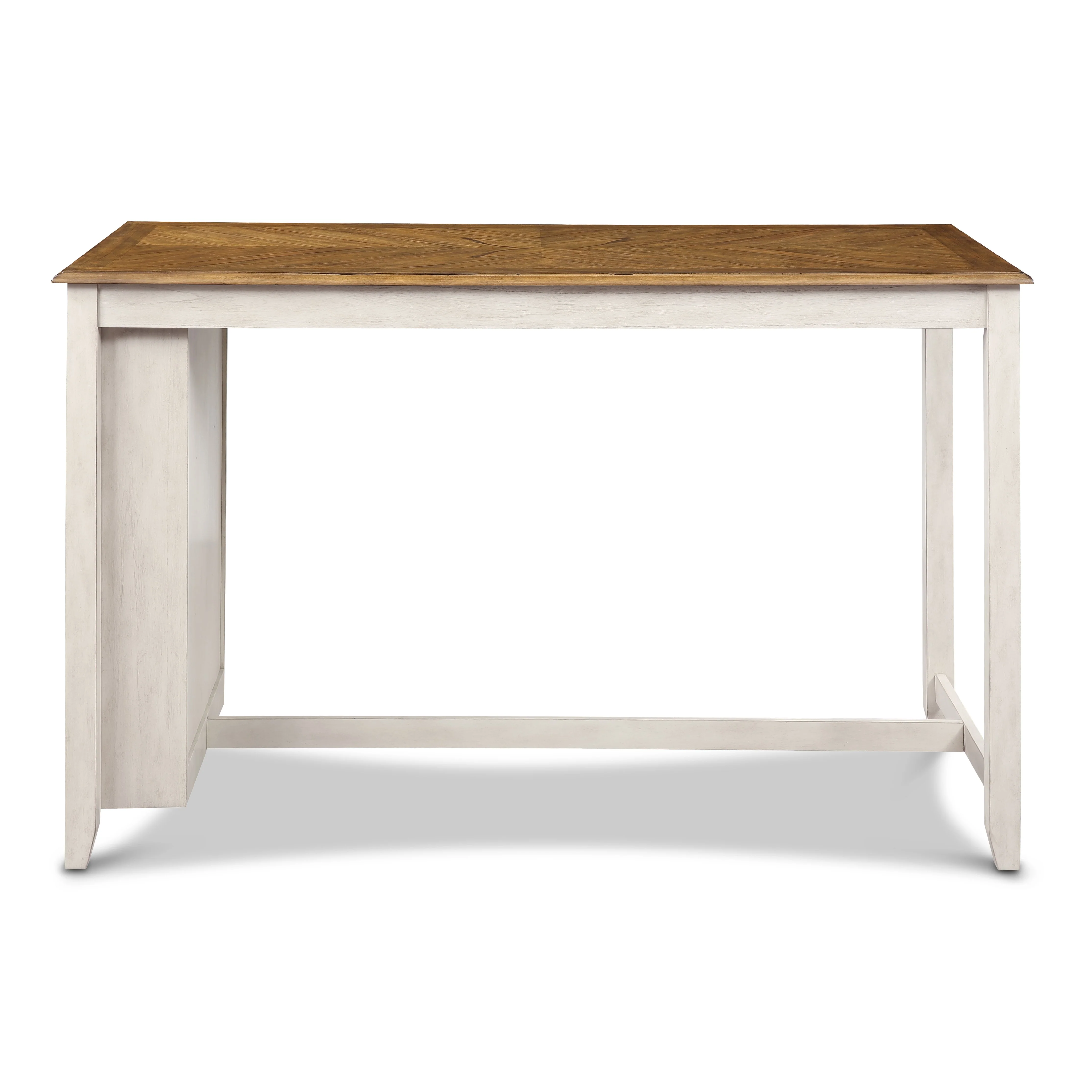Amy 5 Pc 60" Counter Storage Table+Chairs- Bisque/Brown - Image 3