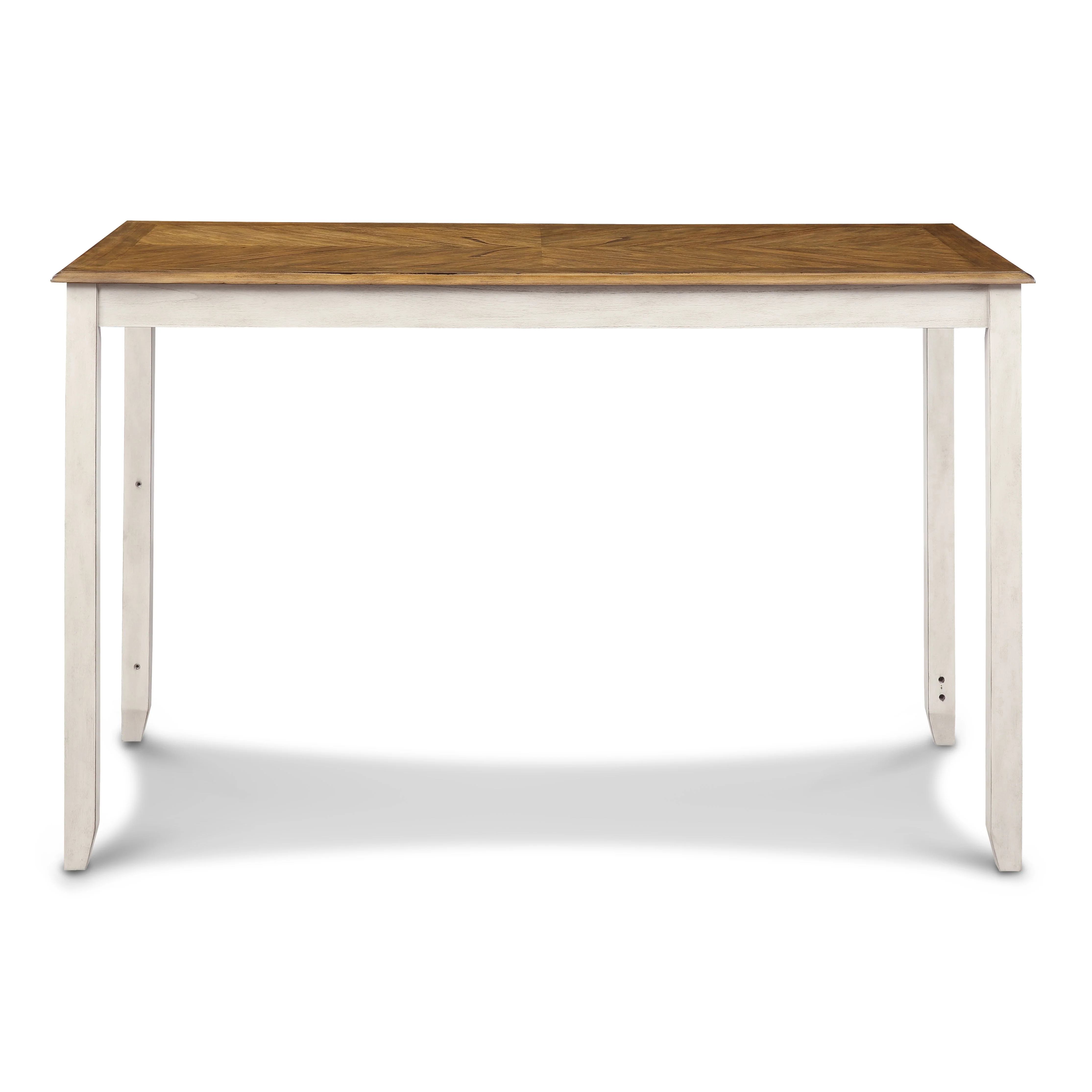 Amy 5 Pc 60" Counter Storage Table+Chairs- Bisque/Brown - Image 4