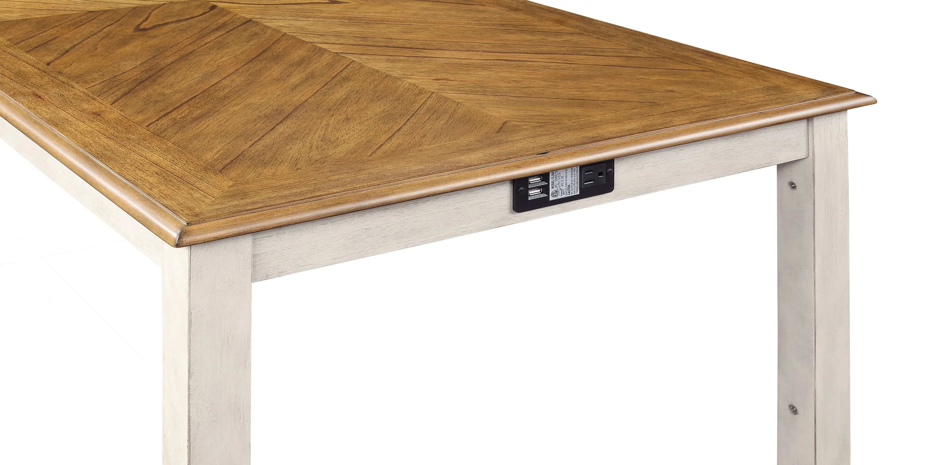 Amy 5 Pc 60" Counter Storage Table+Chairs- Bisque/Brown - Image 6