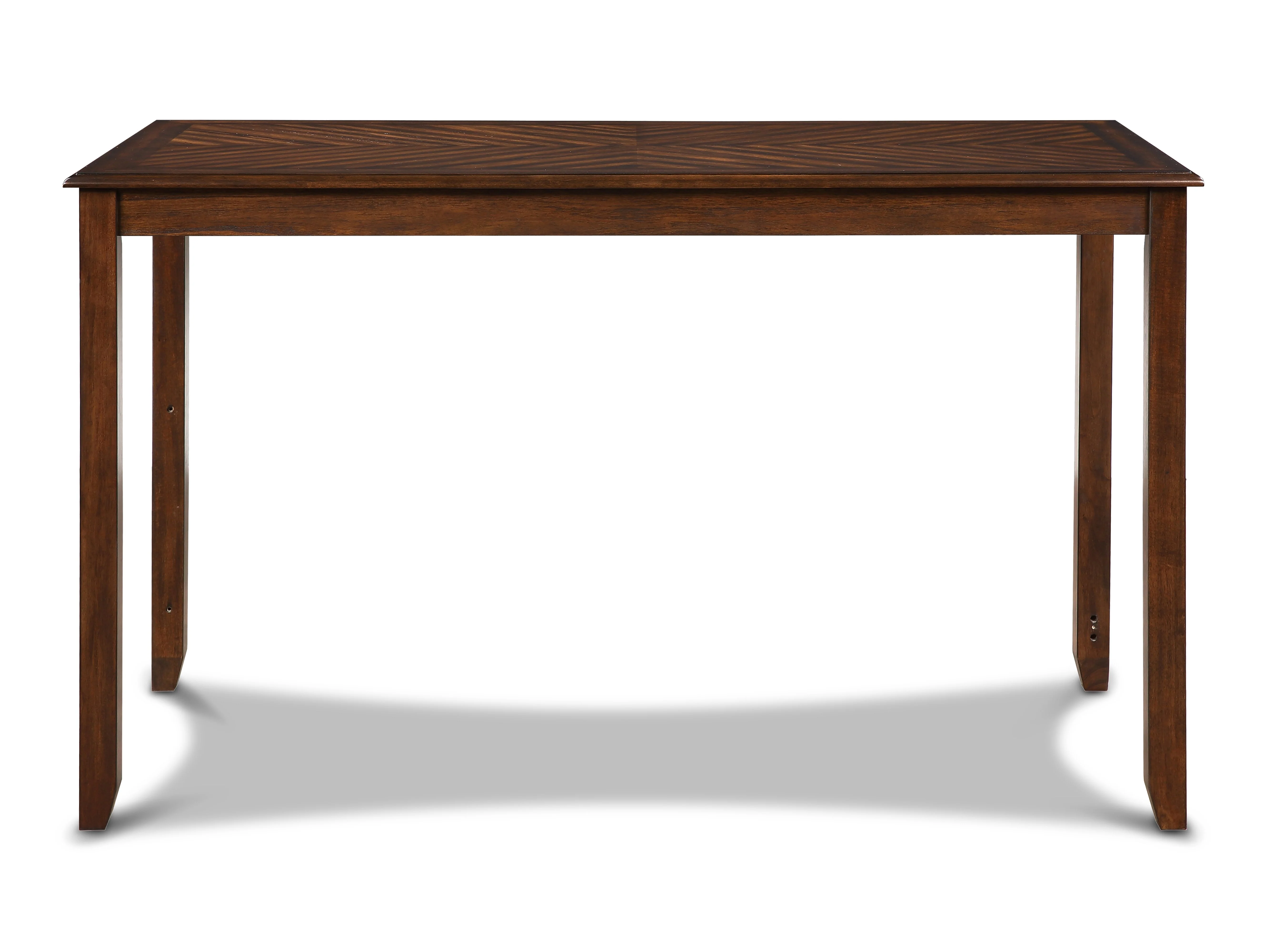 Amy 5 Pc 60" Counter Storage Table+Chairs-Brown Cherry - Image 4