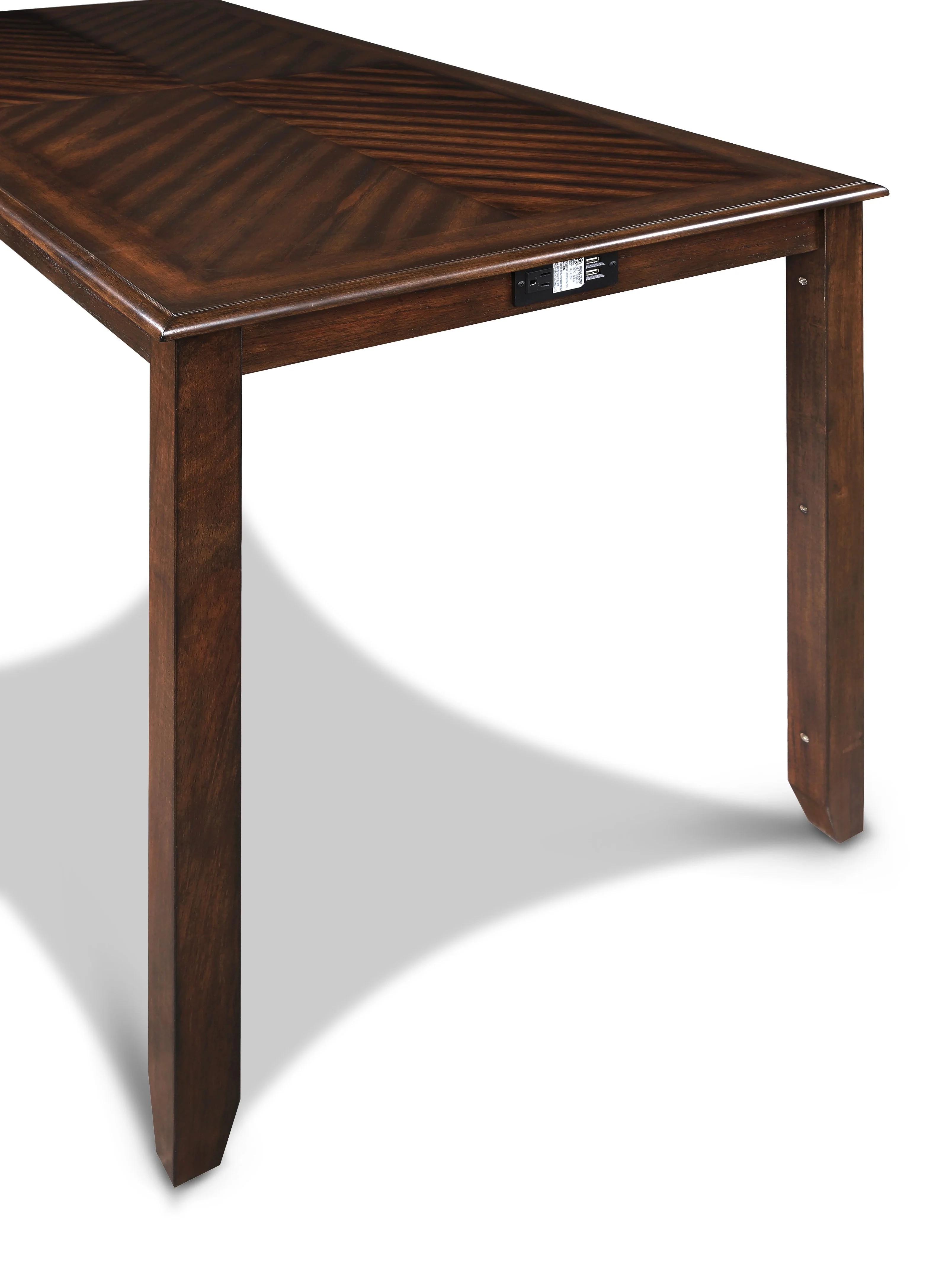 Amy 5 Pc 60" Counter Storage Table+Chairs-Brown Cherry - Image 6