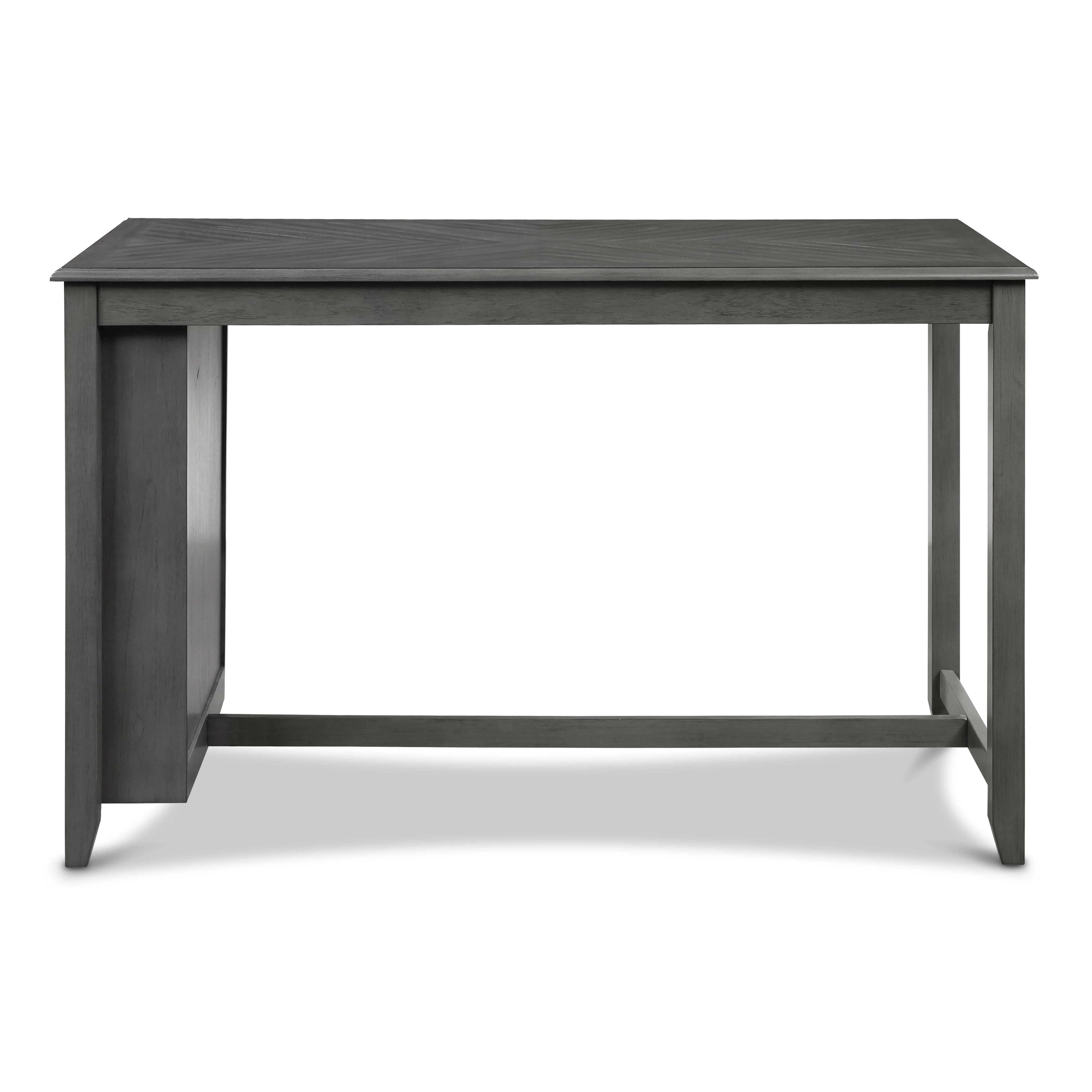 Amy 5 Pc 60" Counter Storage Table+Chairs-Gray - Image 3