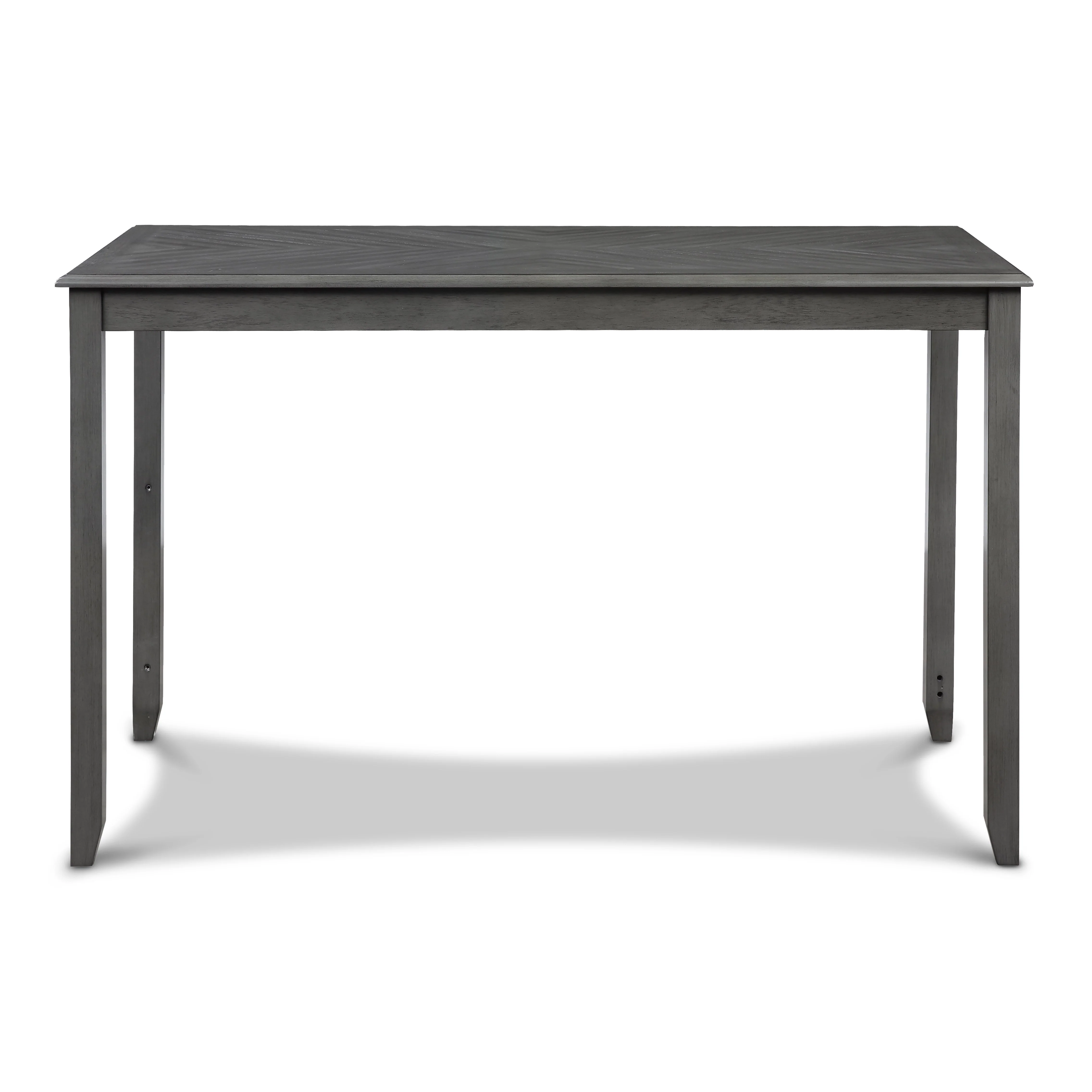 Amy 5 Pc 60" Counter Storage Table+Chairs-Gray - Image 4