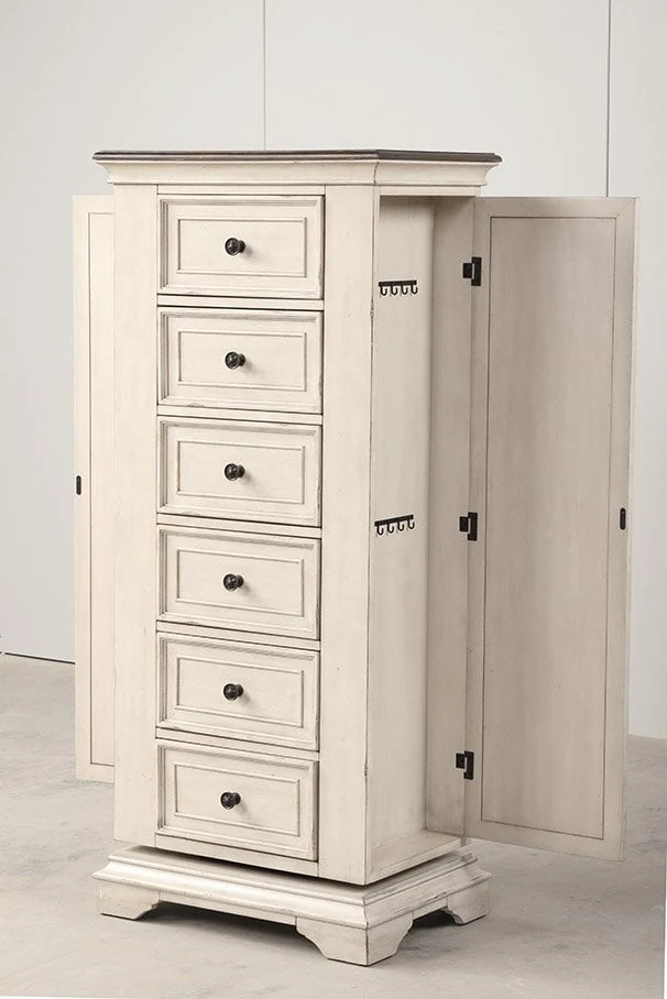 Anastasia Lingerie Swivel Chest W/Mirror-Ant. White - Image 3