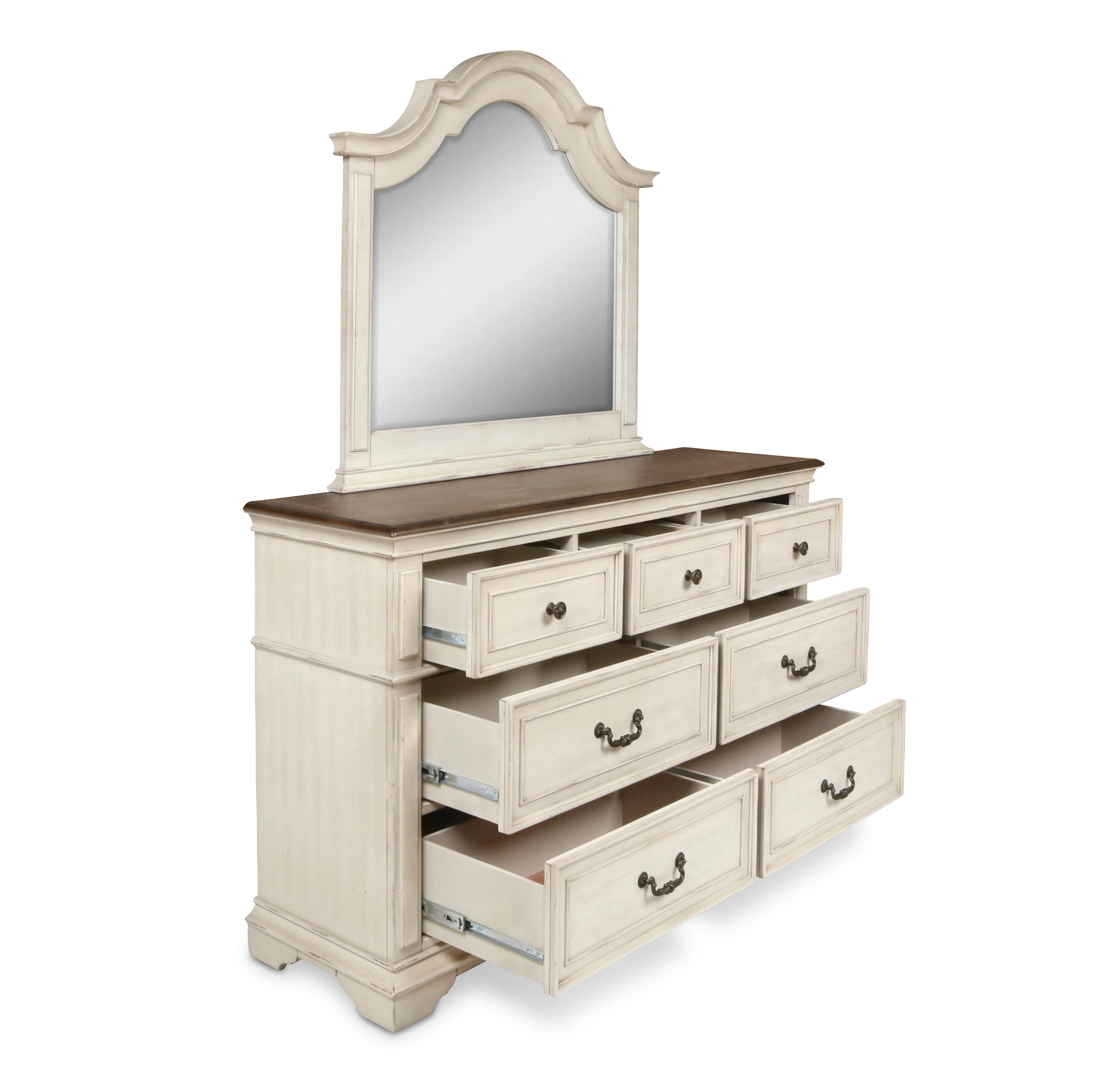 Anastasia Mirror - Ant. White - Image 3