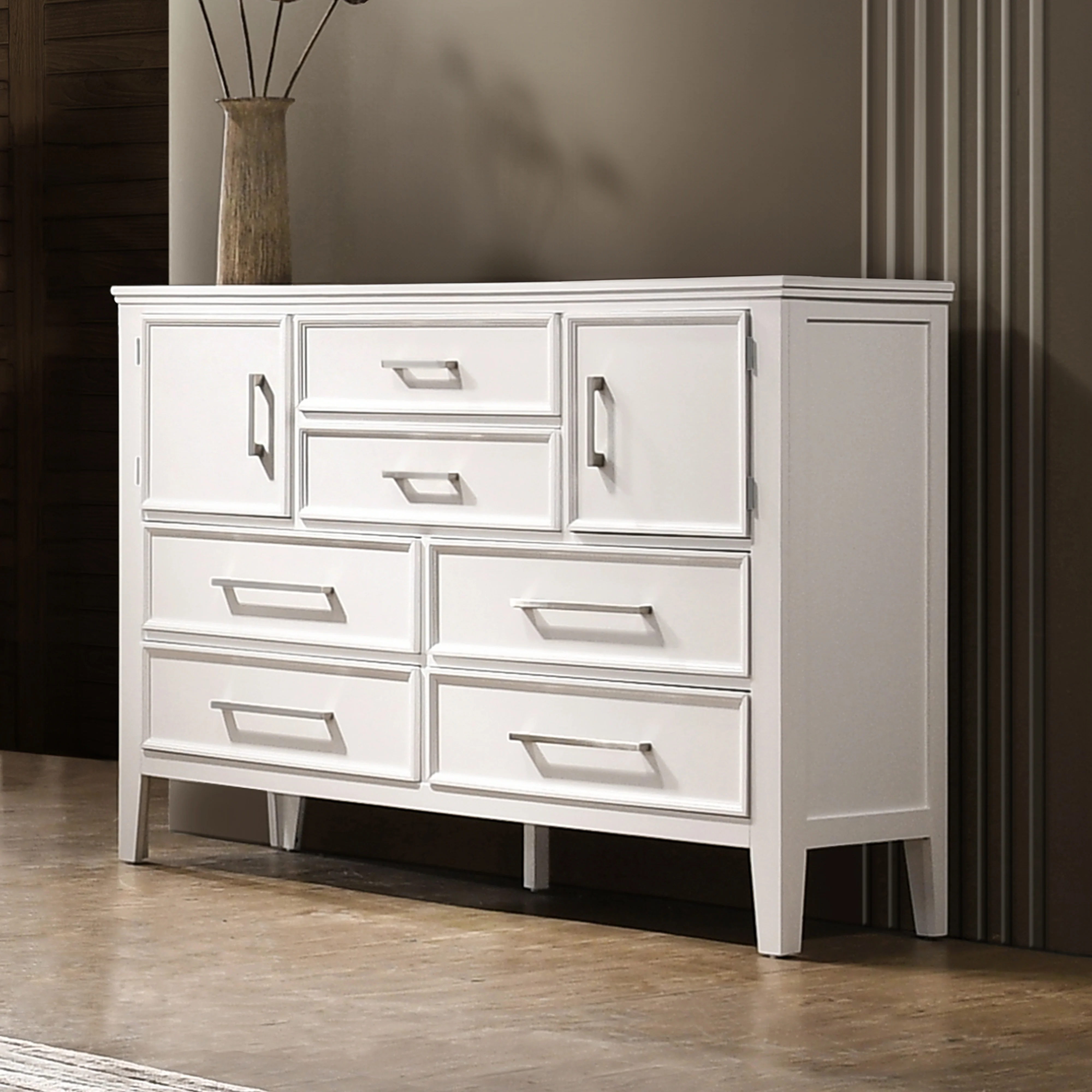 Andover 60" Dresser W/Doors-White - Image 6