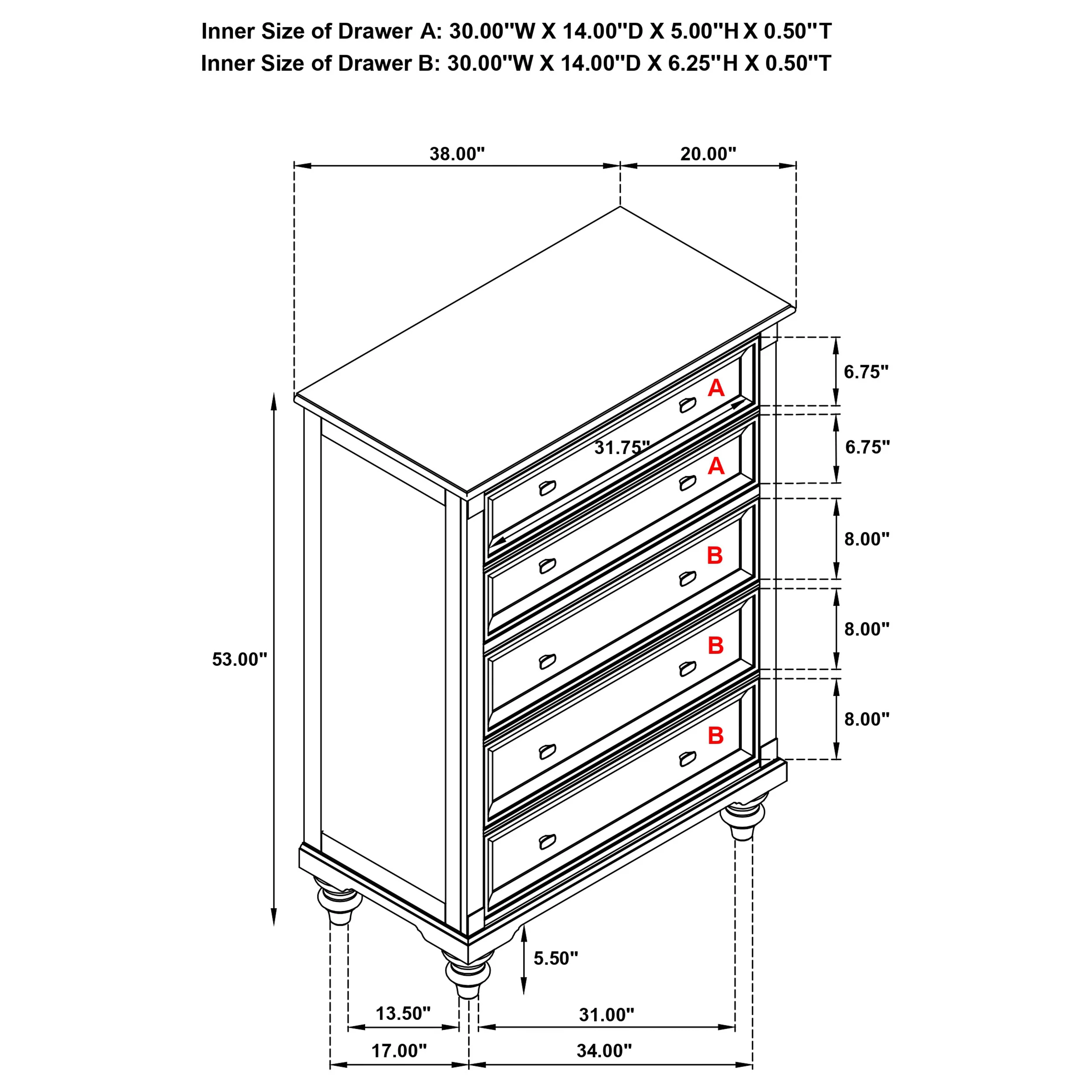 Andover Chest of Drawers - Image 12