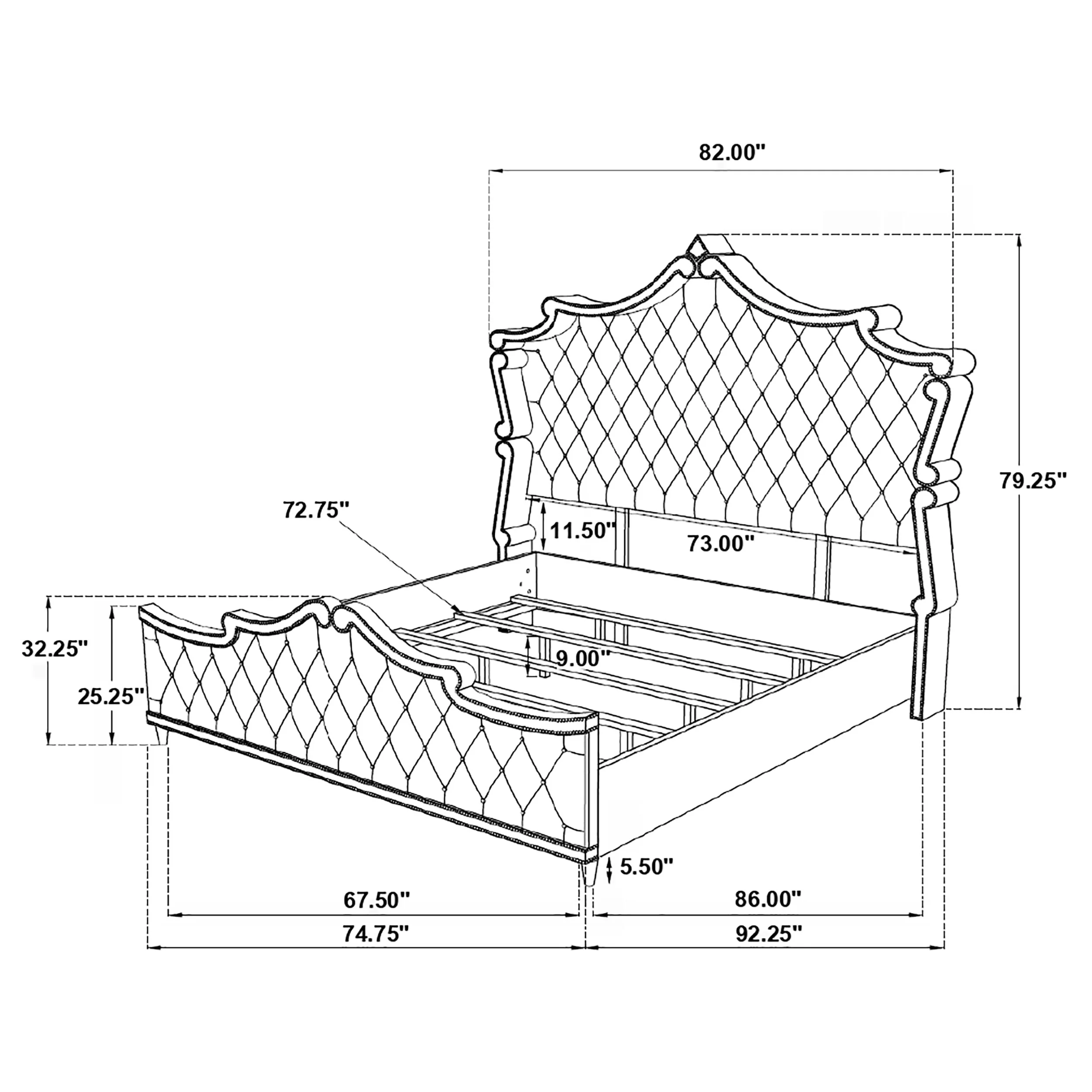 Antonella Panel Bed - Image 14
