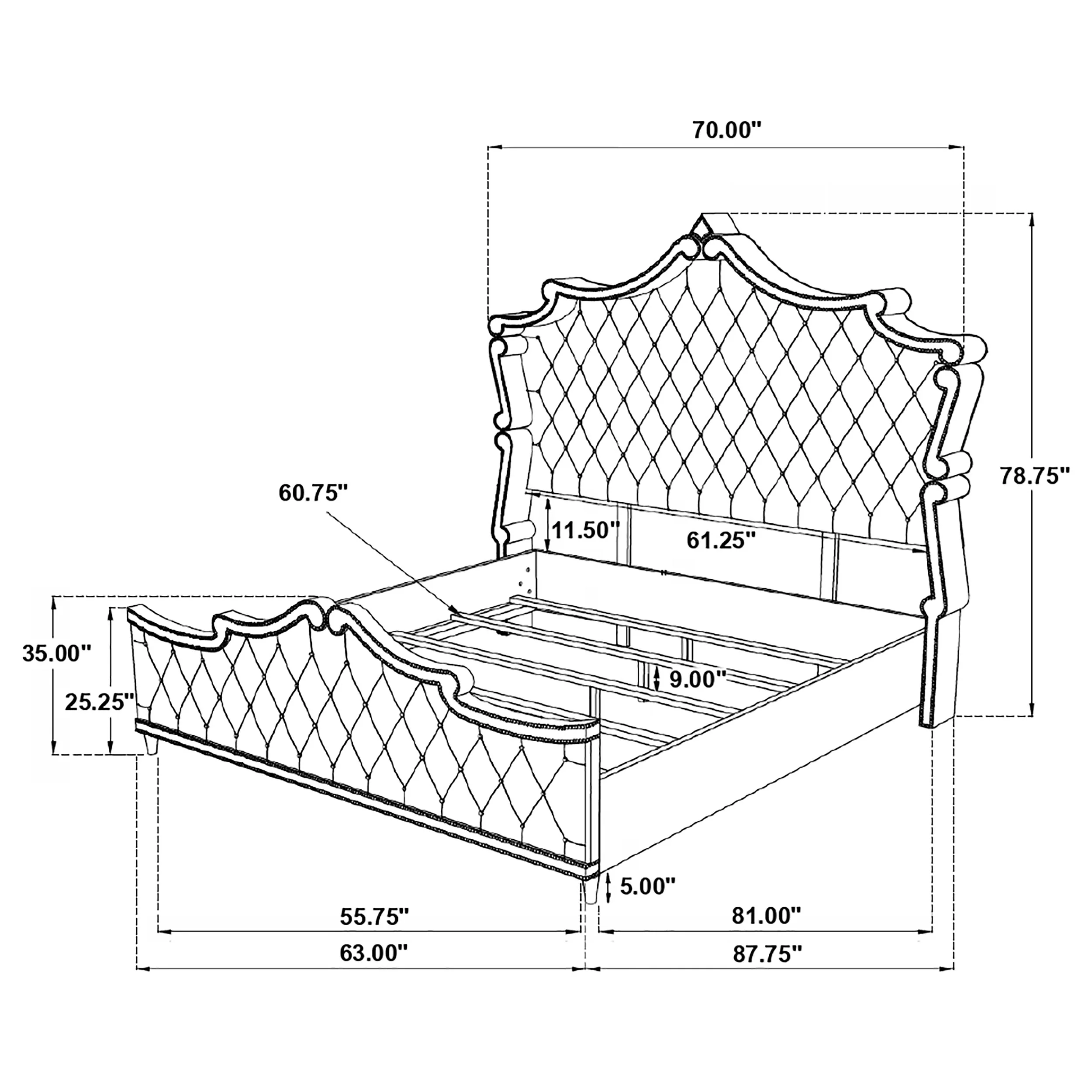 Antonella Panel Bed - Image 4
