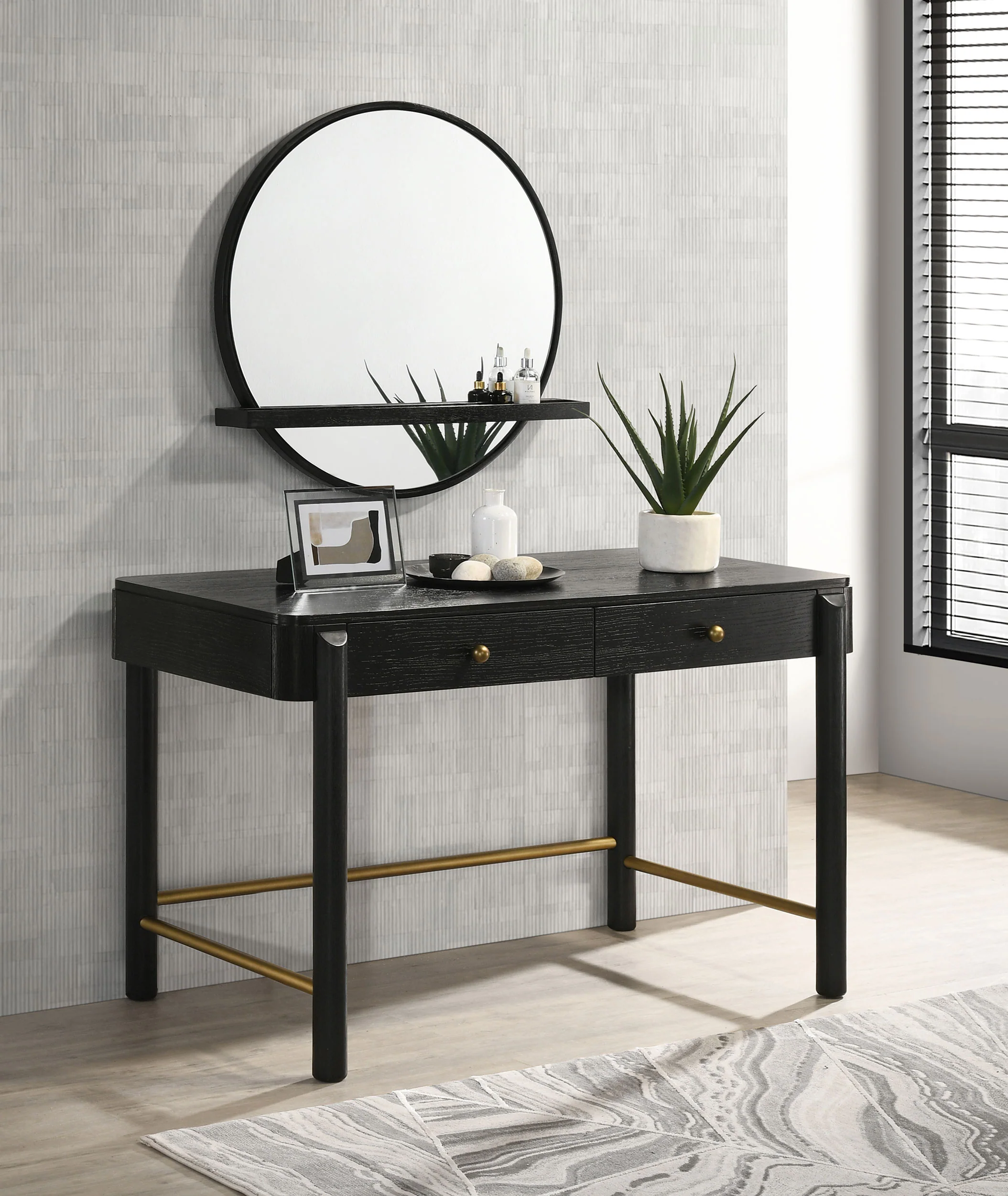 Arini Makeup Vanity Table with Wall Mirror - Image 13
