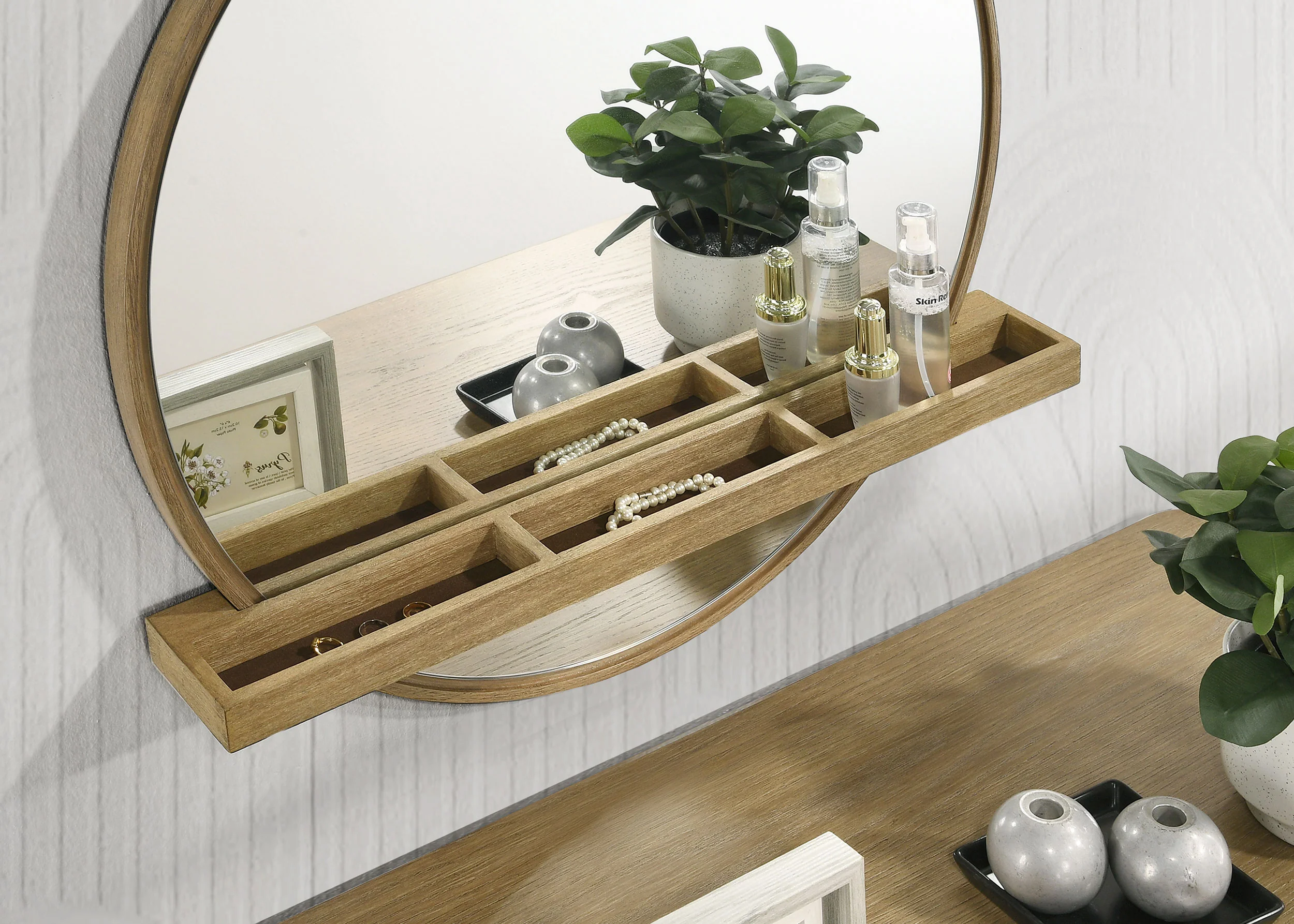 Arini Makeup Vanity Table with Wall Mirror - Image 7