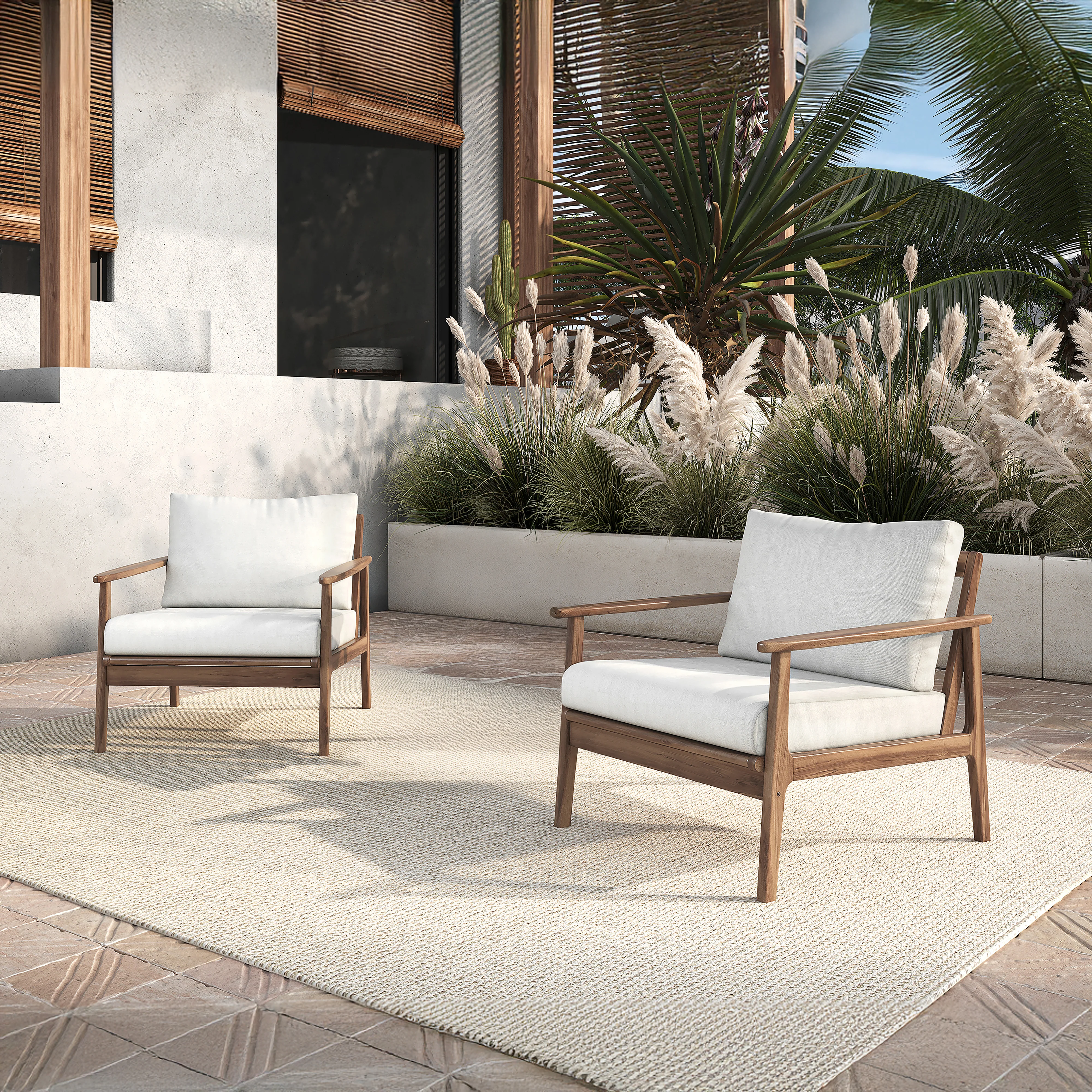 Ashton Patio Club Chair (2 Per Carton)-Natural - Image 8