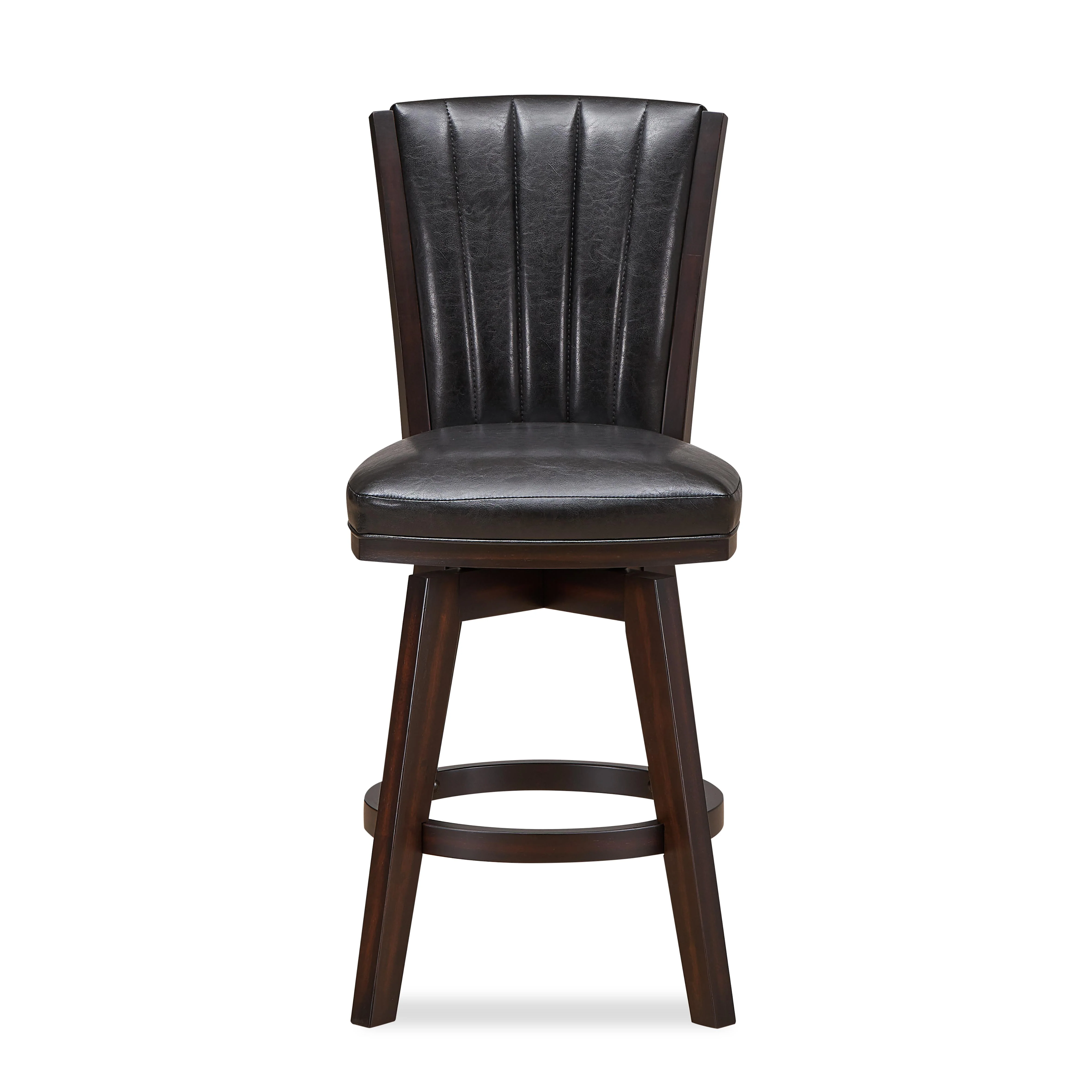 ASTIN 24" SWIVEL COUNTER STOOL-BLACK/CHERRY - Image 3