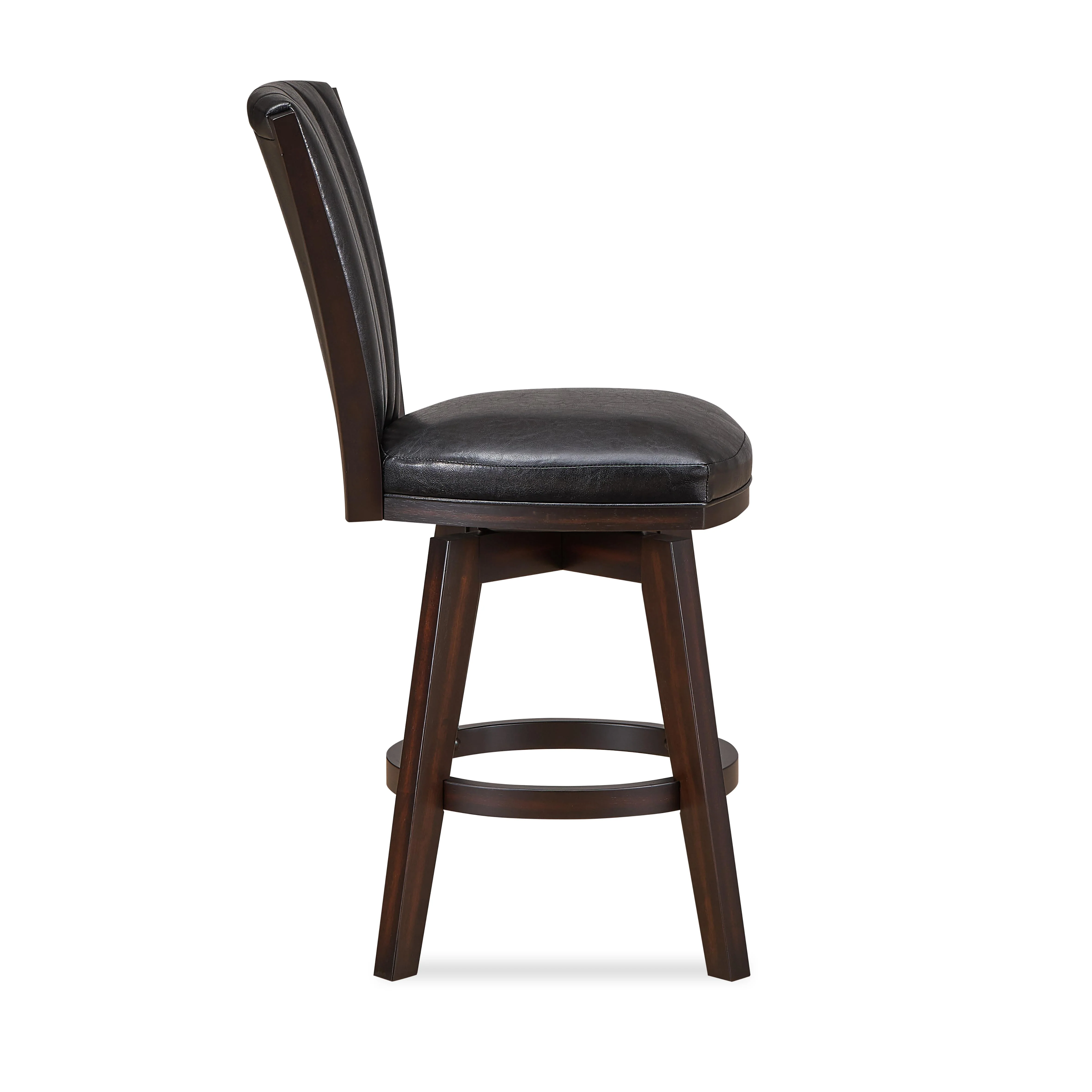 ASTIN 24" SWIVEL COUNTER STOOL-BLACK/CHERRY - Image 4