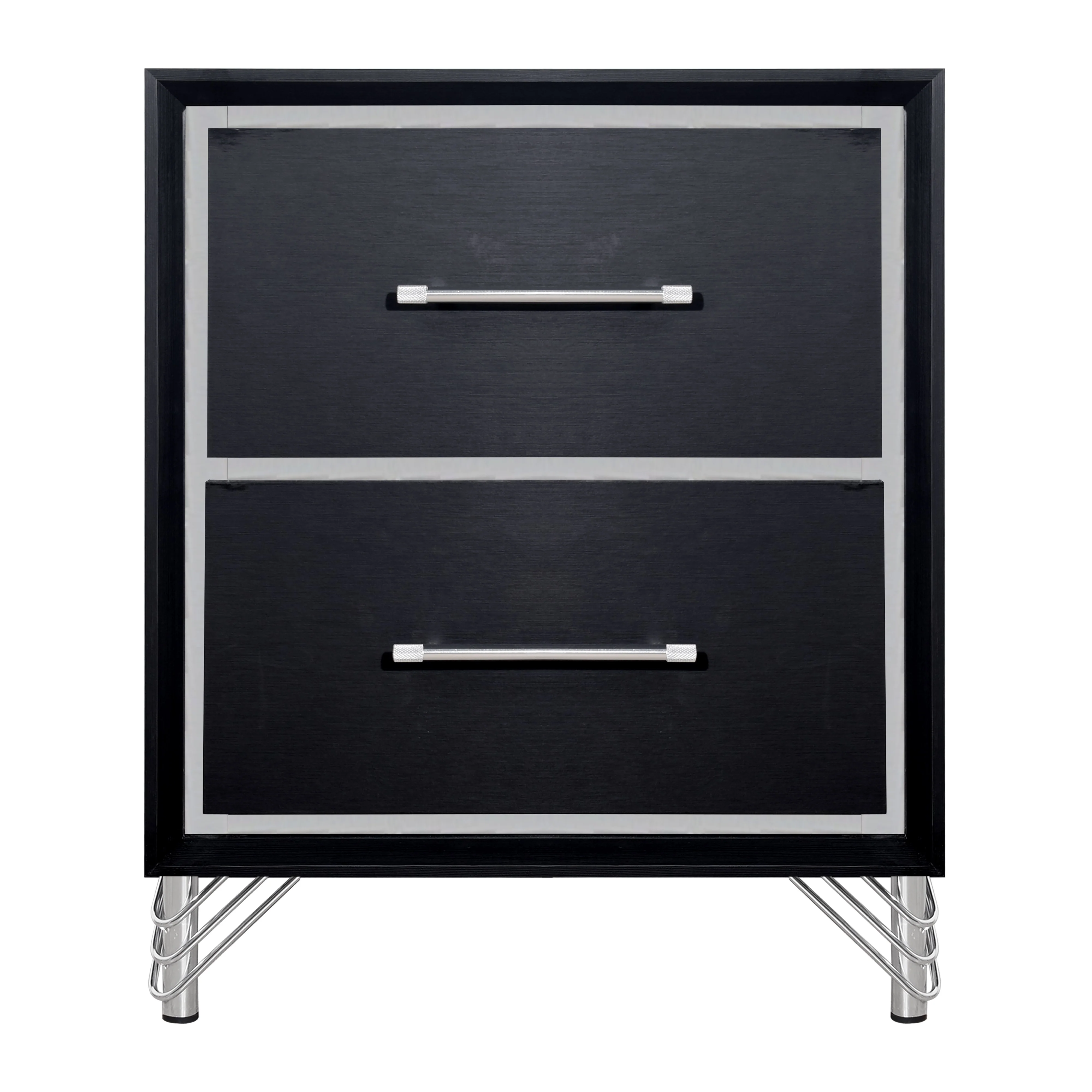Ava 2 Drawer Nightstand-Ebony - Image 2