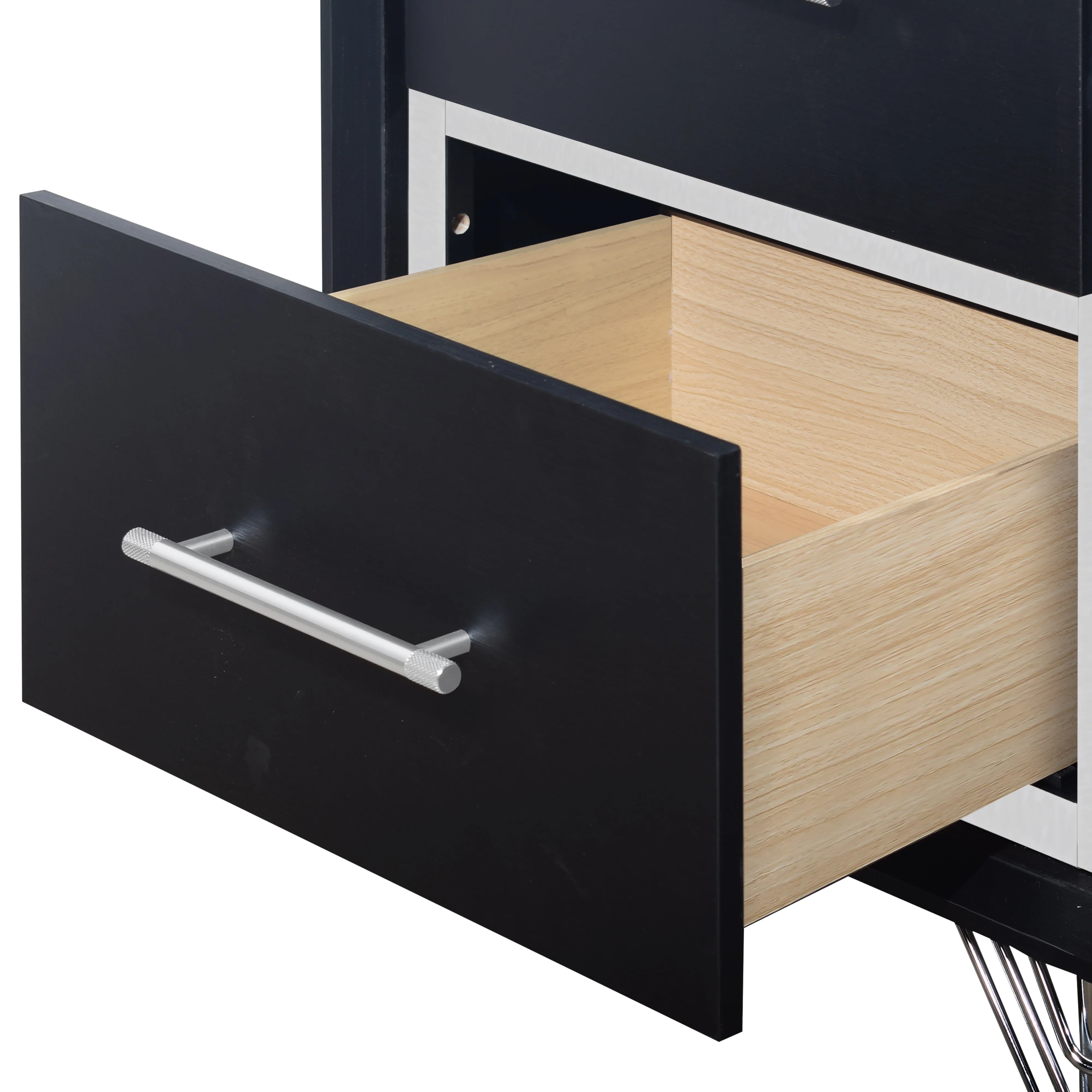 Ava 2 Drawer Nightstand-Ebony - Image 5