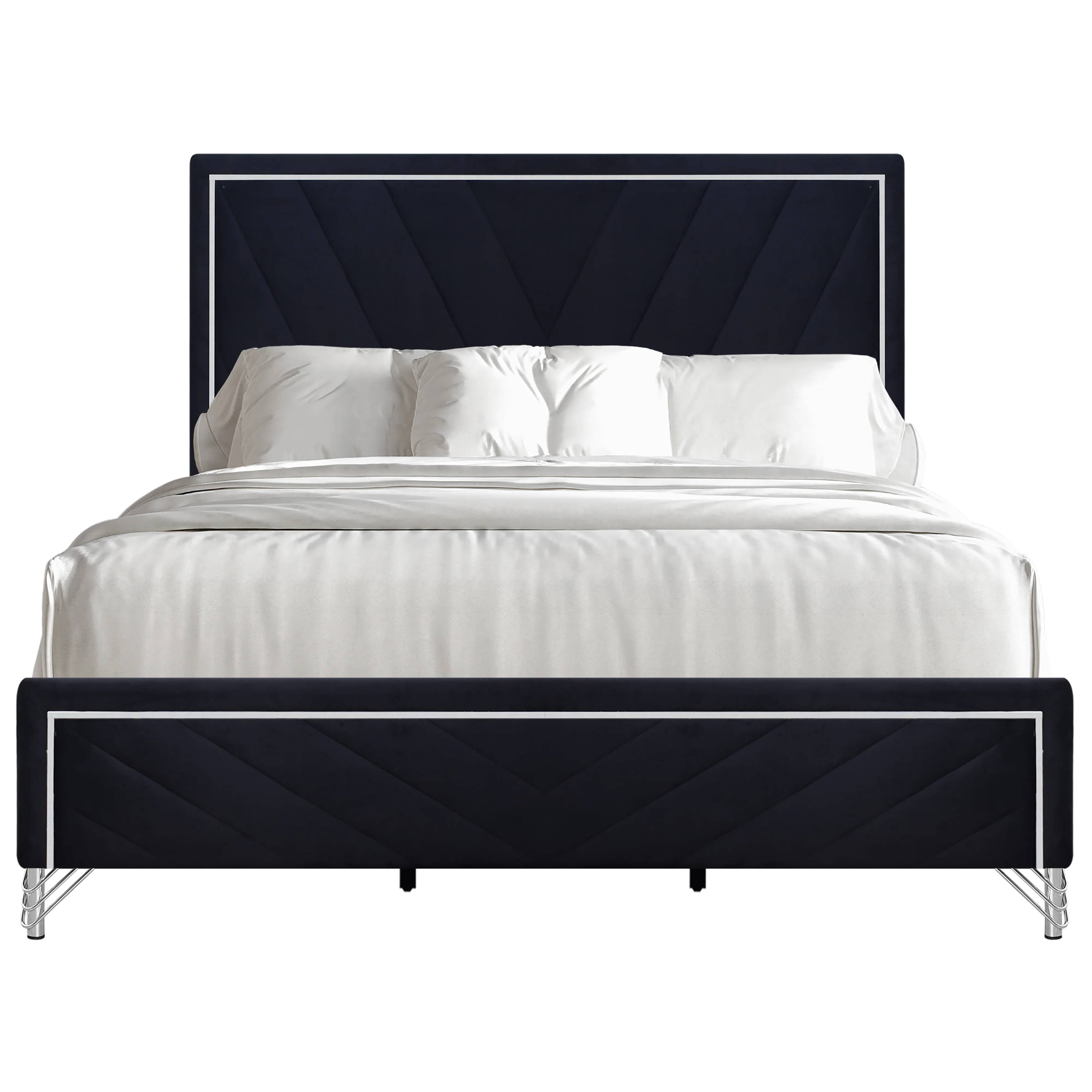 Ava 6/6 Ek Headboard, Footboard & Slat Kit-Ebony - Image 2