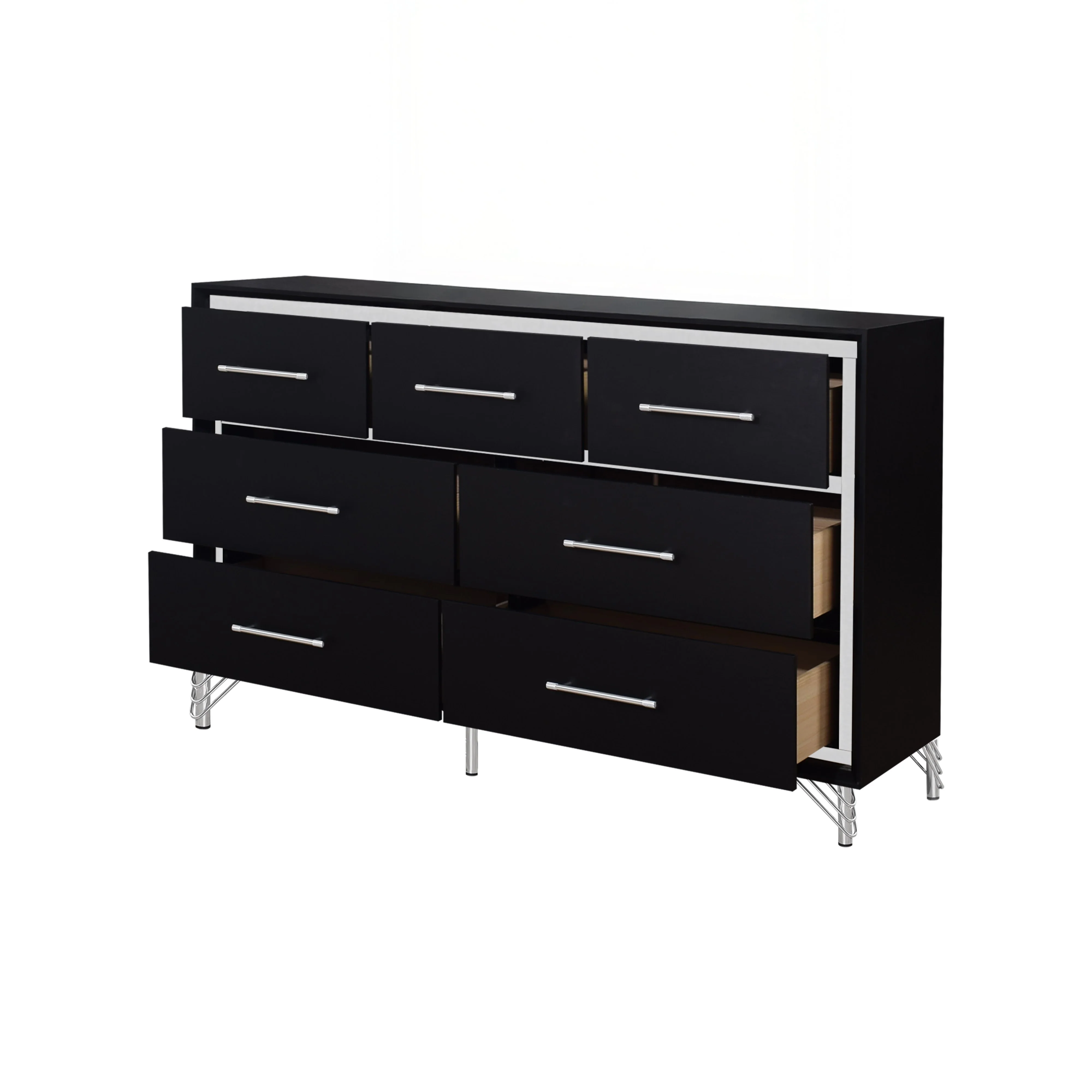 Ava 7 Drawer Dresser-Ebony - Image 3